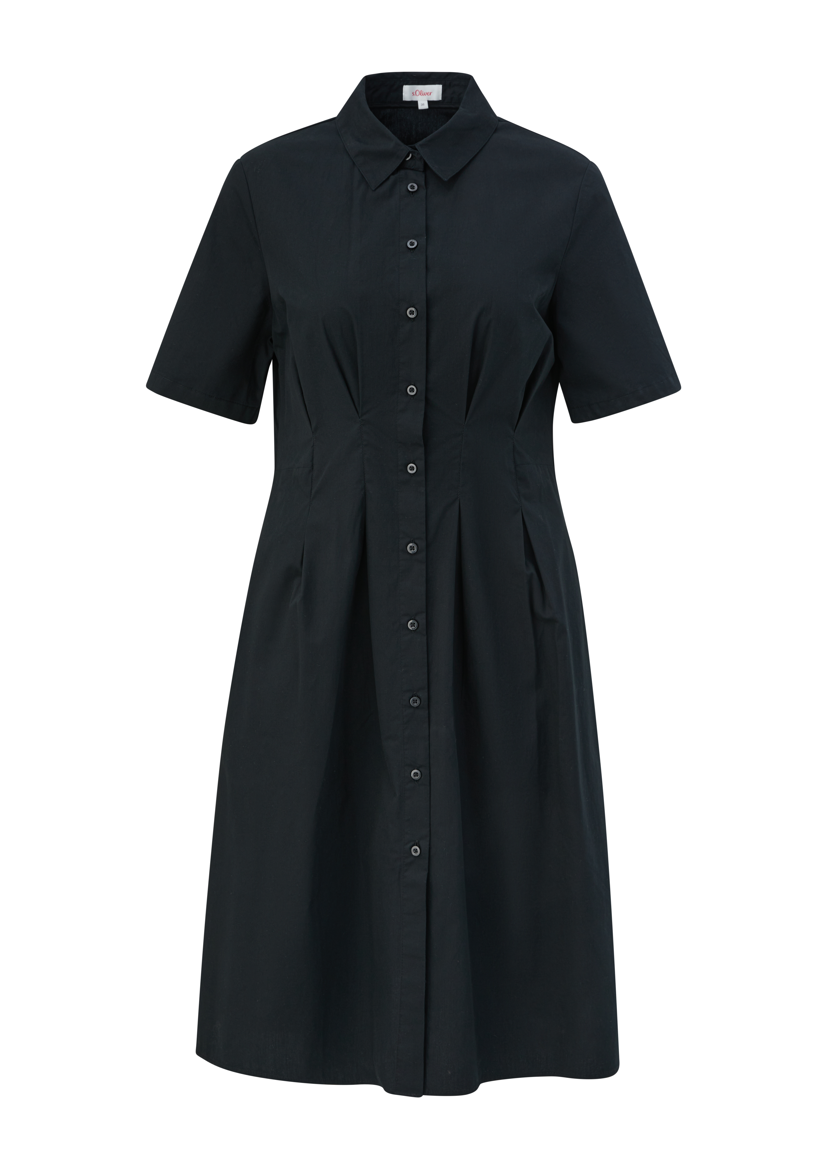 s.Oliver - Kleid mit Kellerfalten, Damen, schwarz