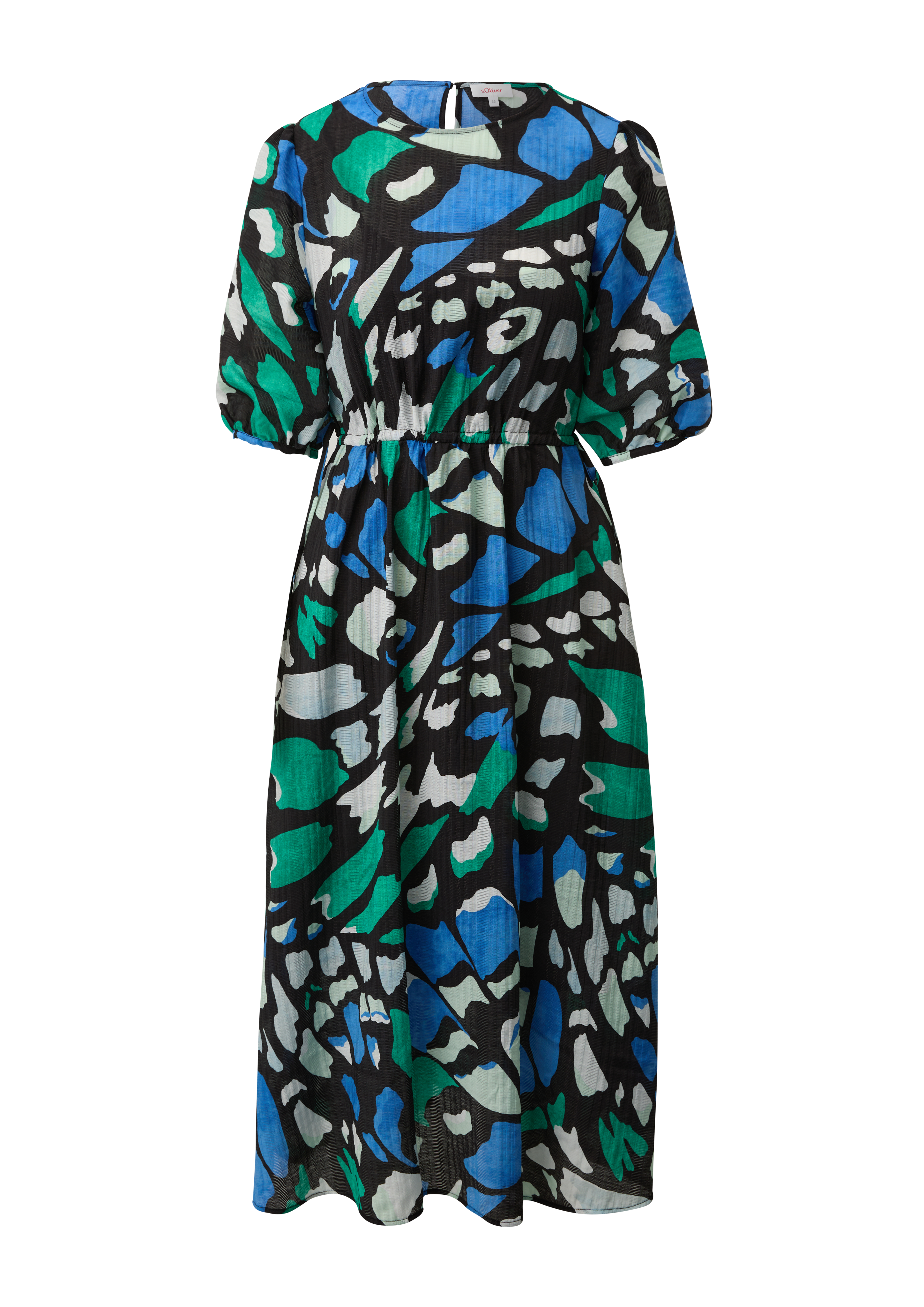Viscose dress with an allover pattern black s.Oliver