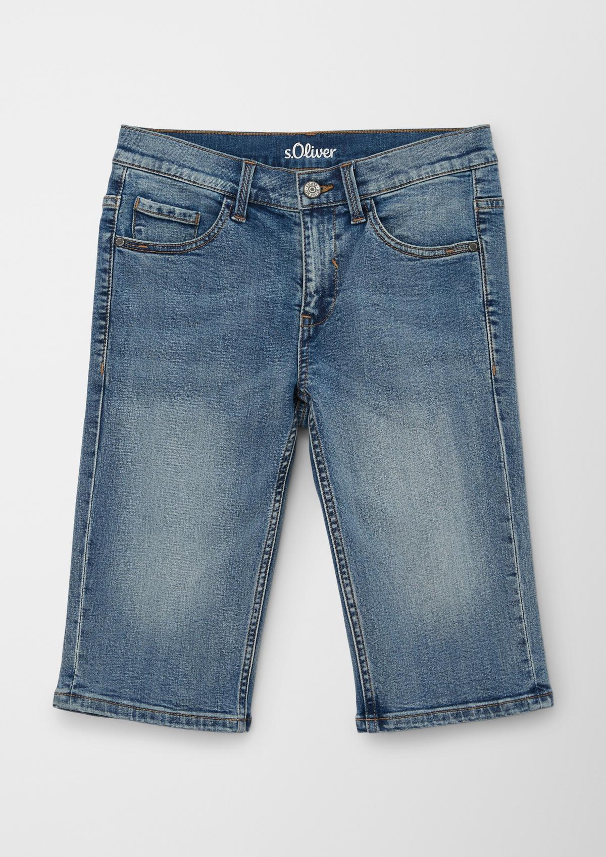 s.Oliver Seattle: Denim Bermudas with contrasting stitching