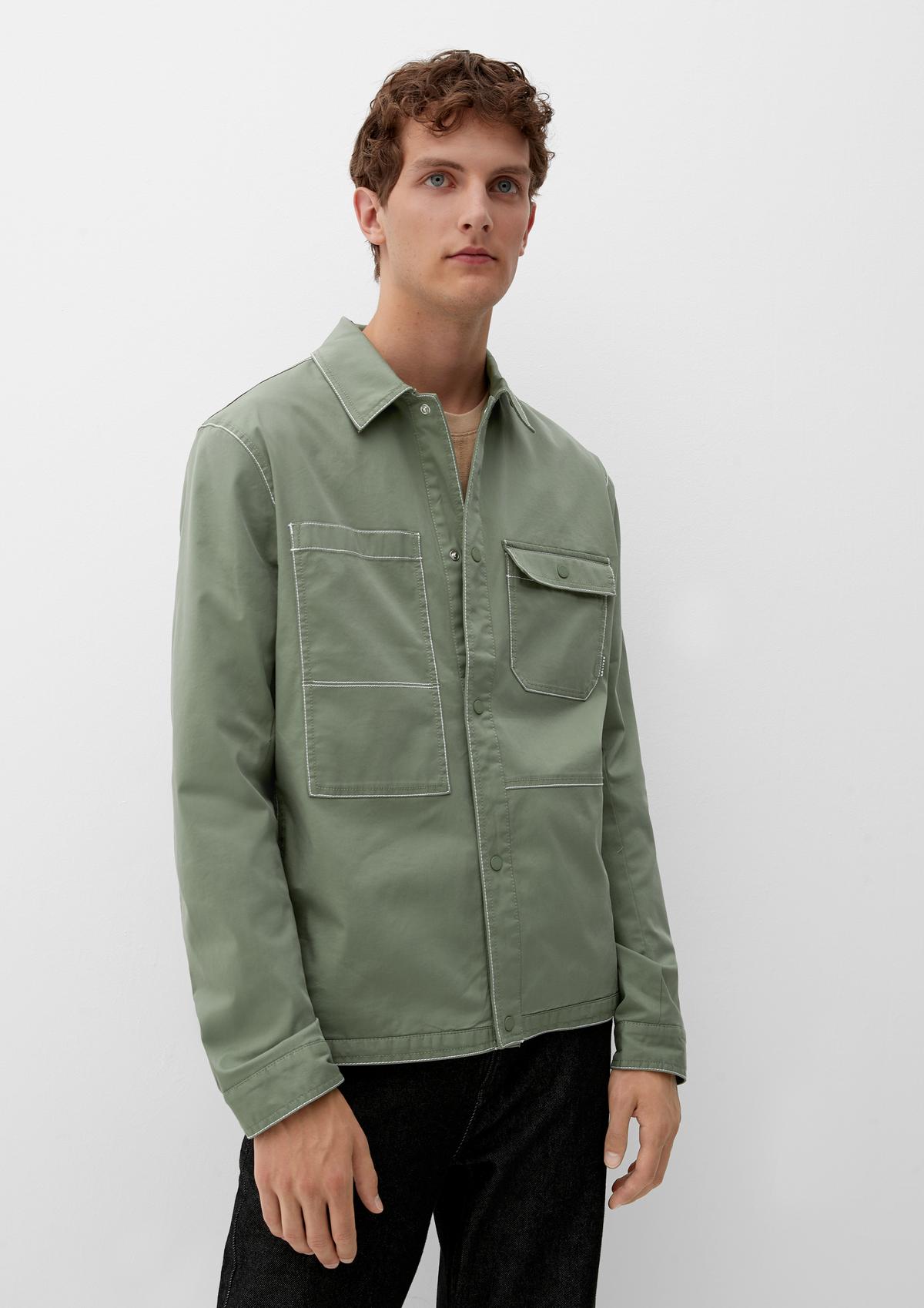 Twill shirt with breast pockets