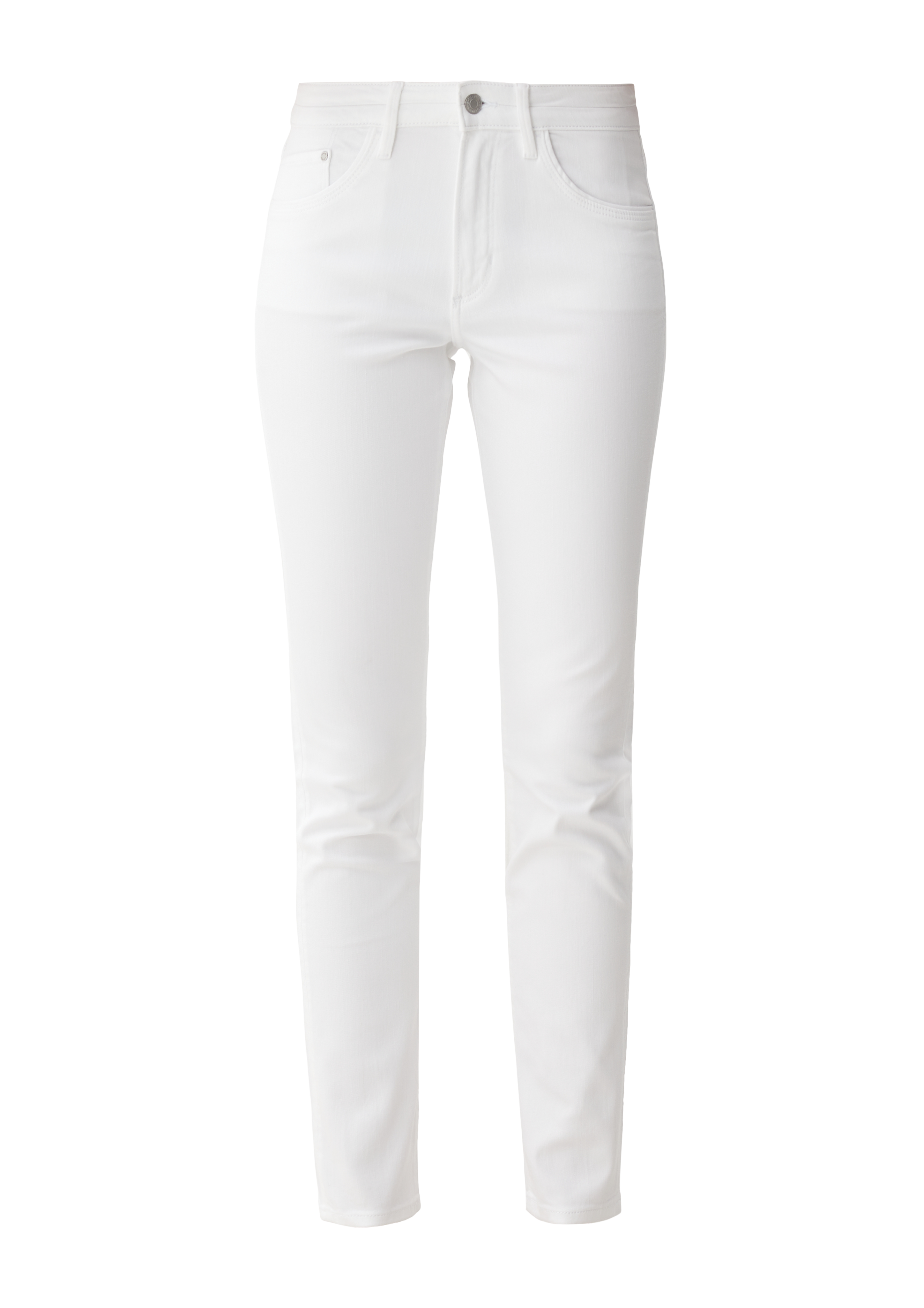 s.Oliver - Jeans Betsy / Slim Fit / Mid Rise / Slim Leg, Damen, weiß