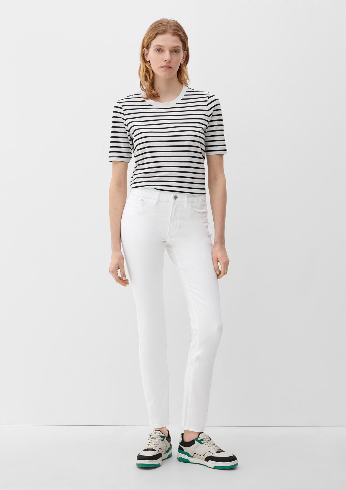 Slim fit: slim fit twill trousers - white