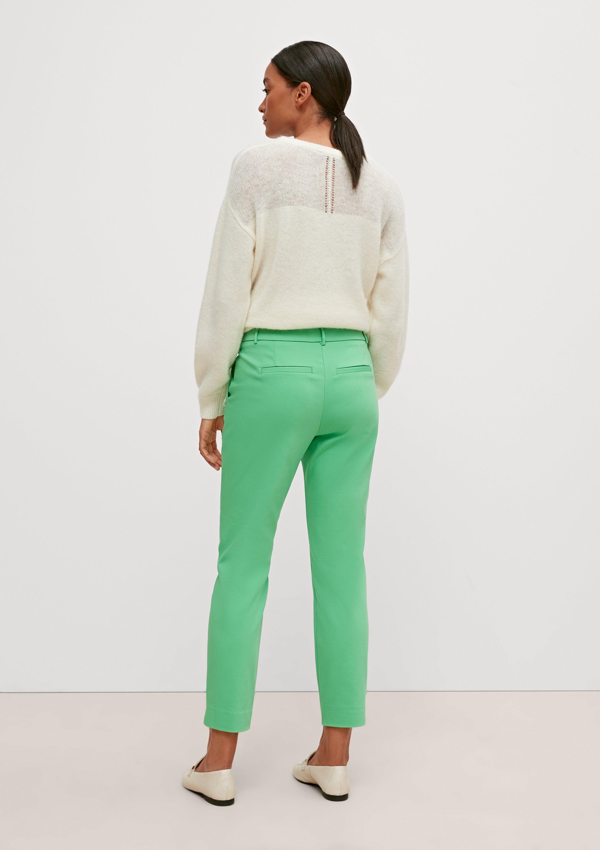 Curvy: stretch drainpipe jeans - green | Comma