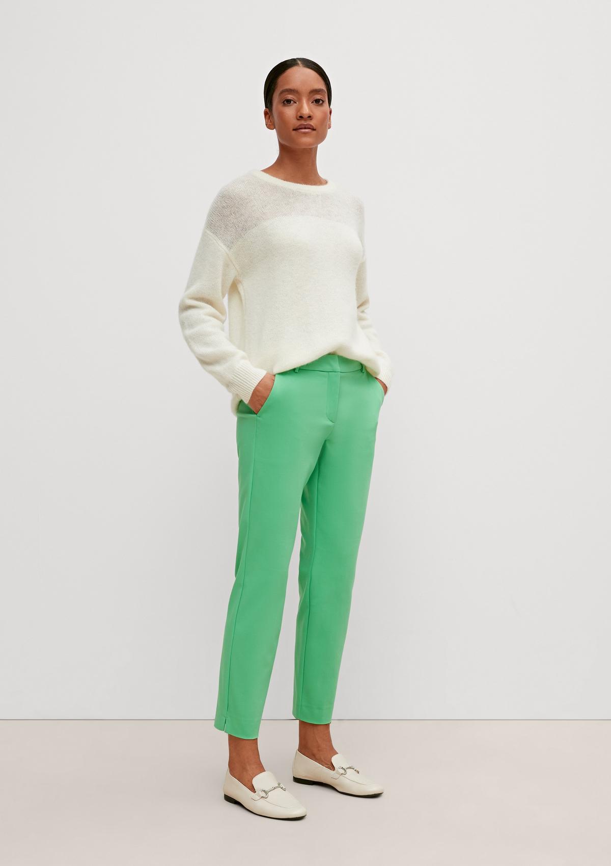 Relaxed fit: stretch cotton trousers - green