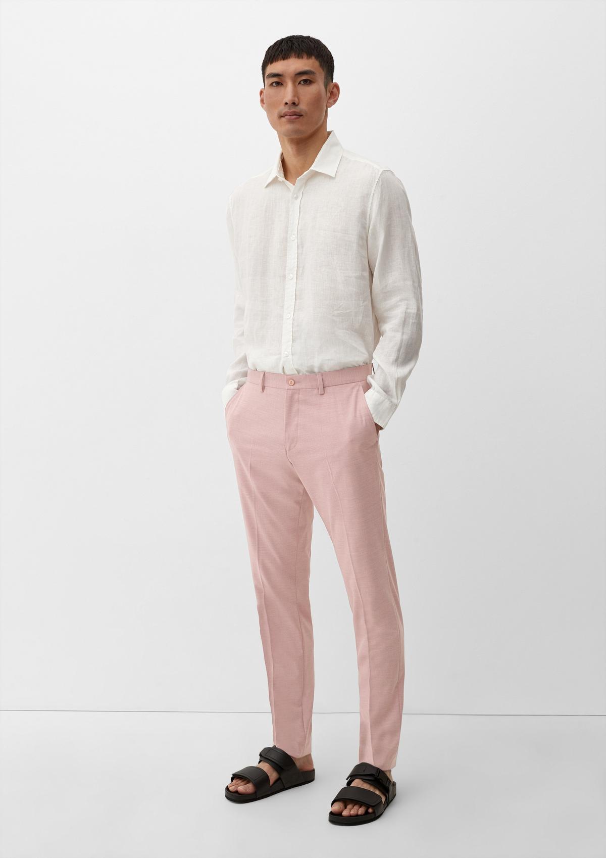 Slim fit: trousers with pressed pleats