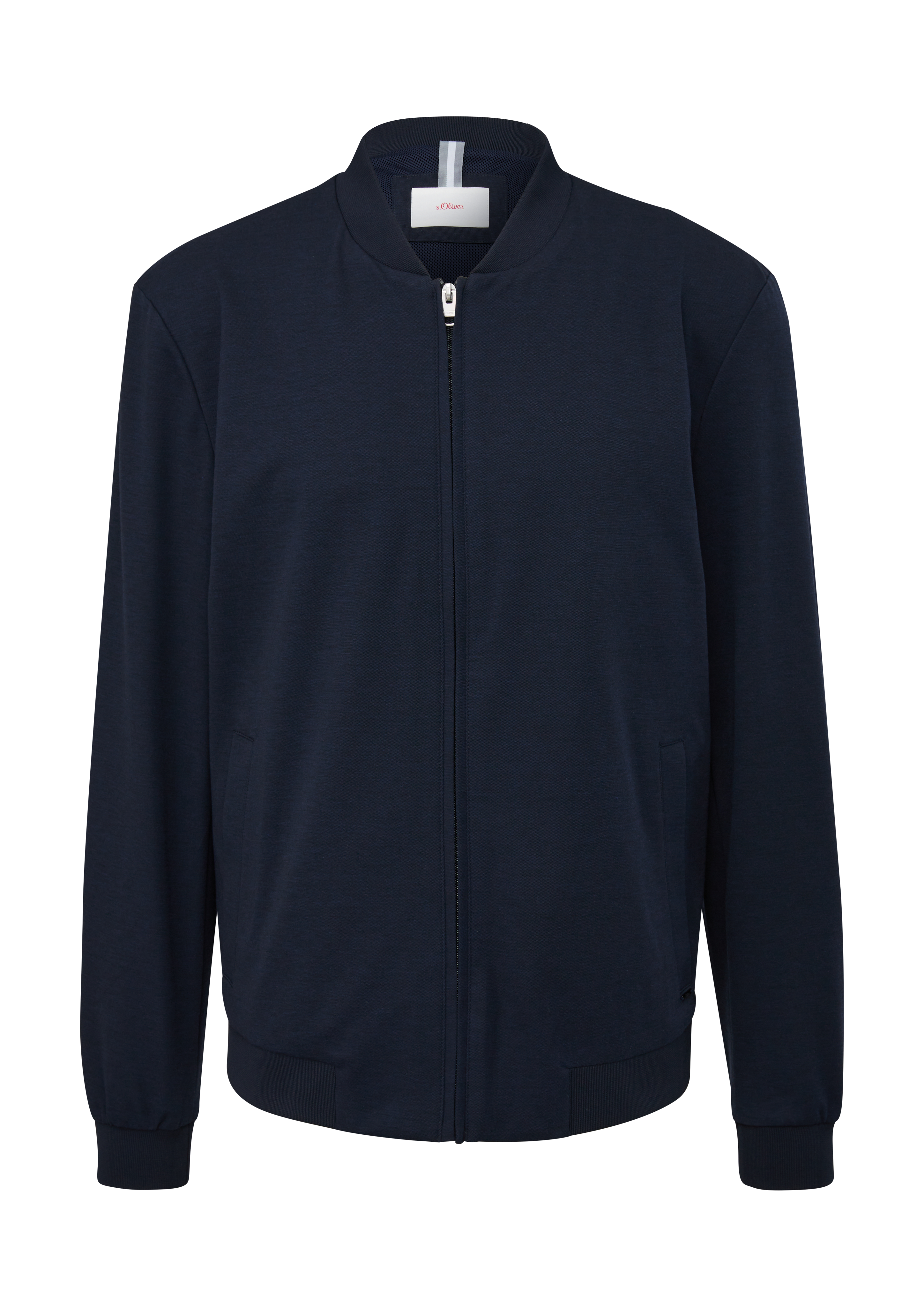 s.Oliver - s.O JOGG: Bomberjacke aus Stretch-Jersey, Herren, blau