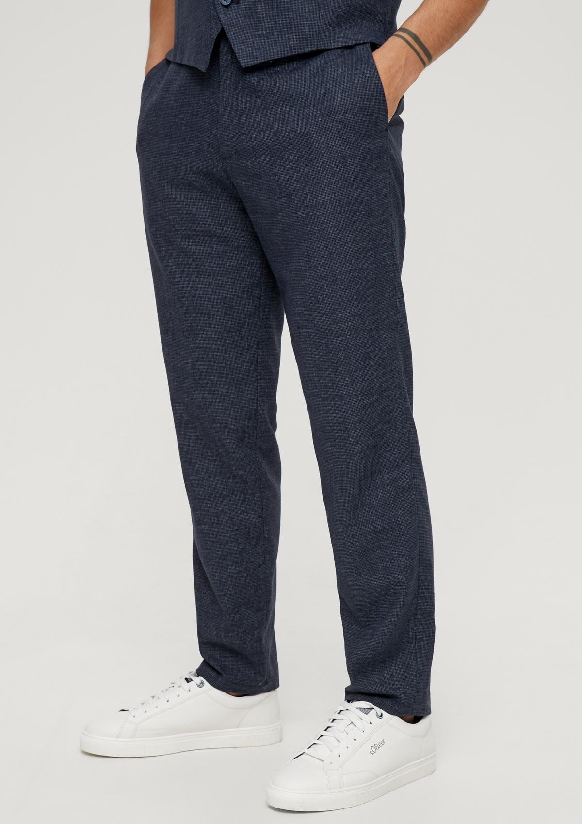 s.Oliver Slim: kalhoty s jemným károvaným vzorem