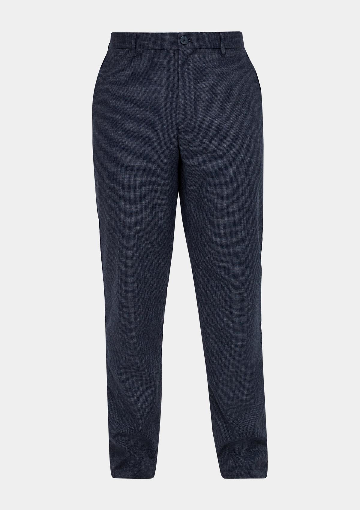 s.Oliver Slim fit: trousers with a fine check pattern