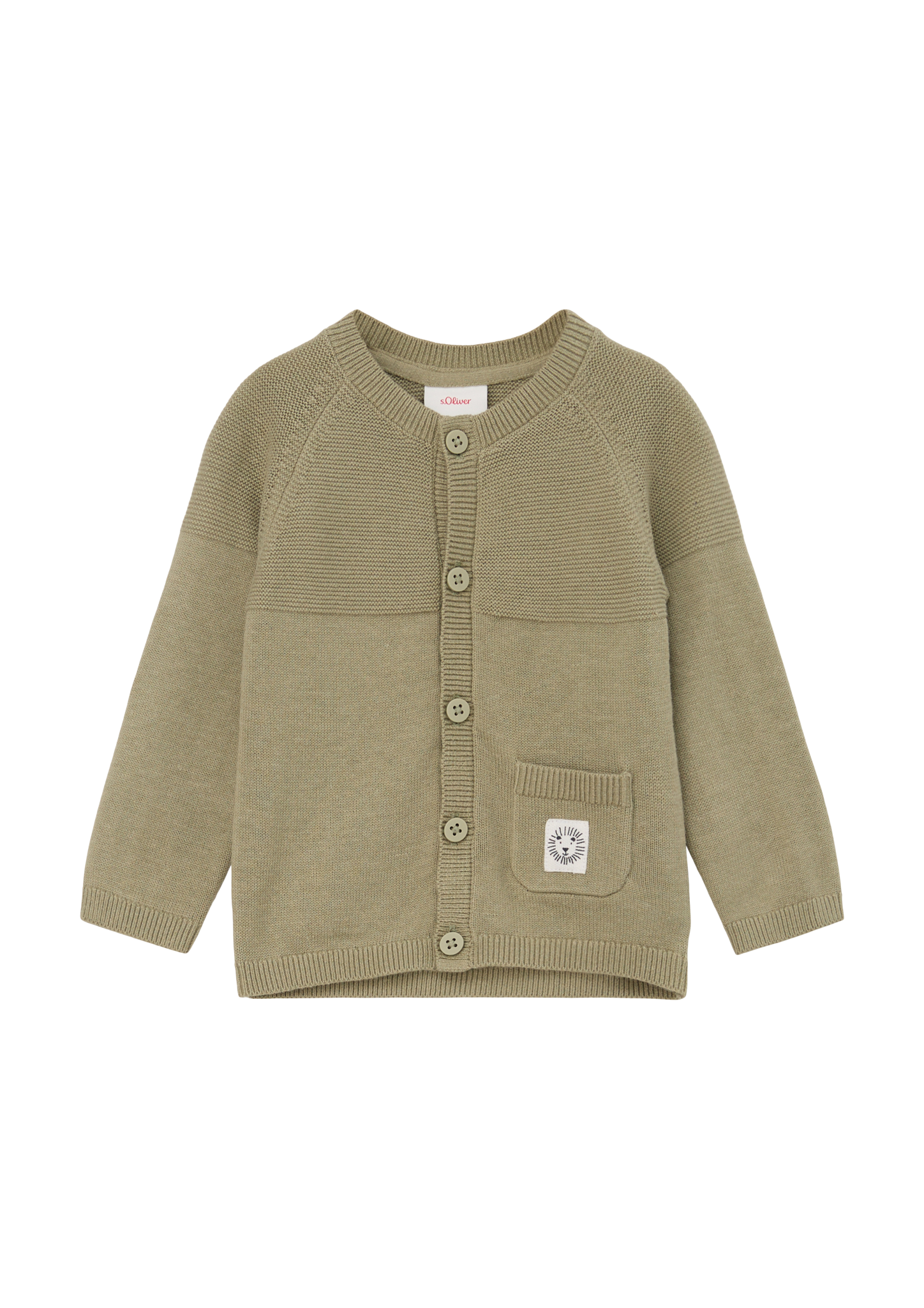 s.Oliver - Strickjacke mit Patch, Babys, Grün