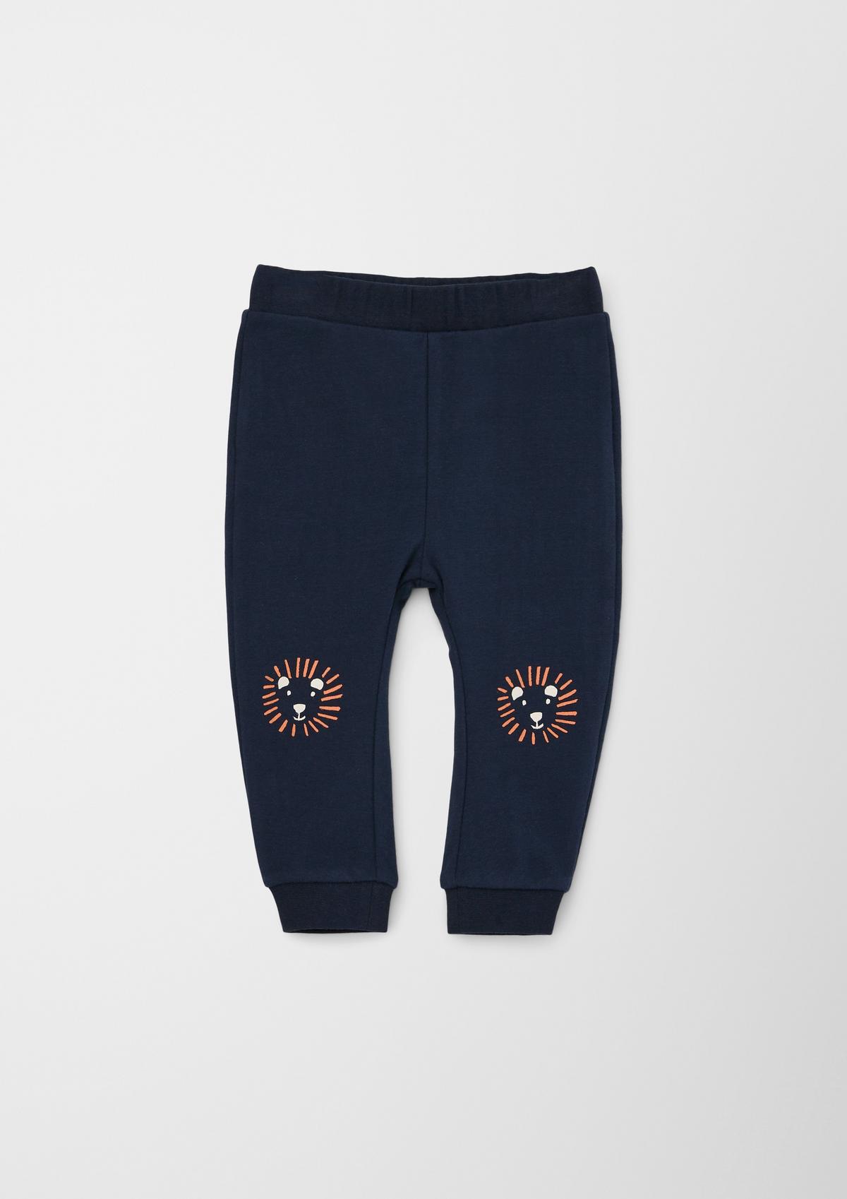 Leggings with thermo fleece pale blue - lining