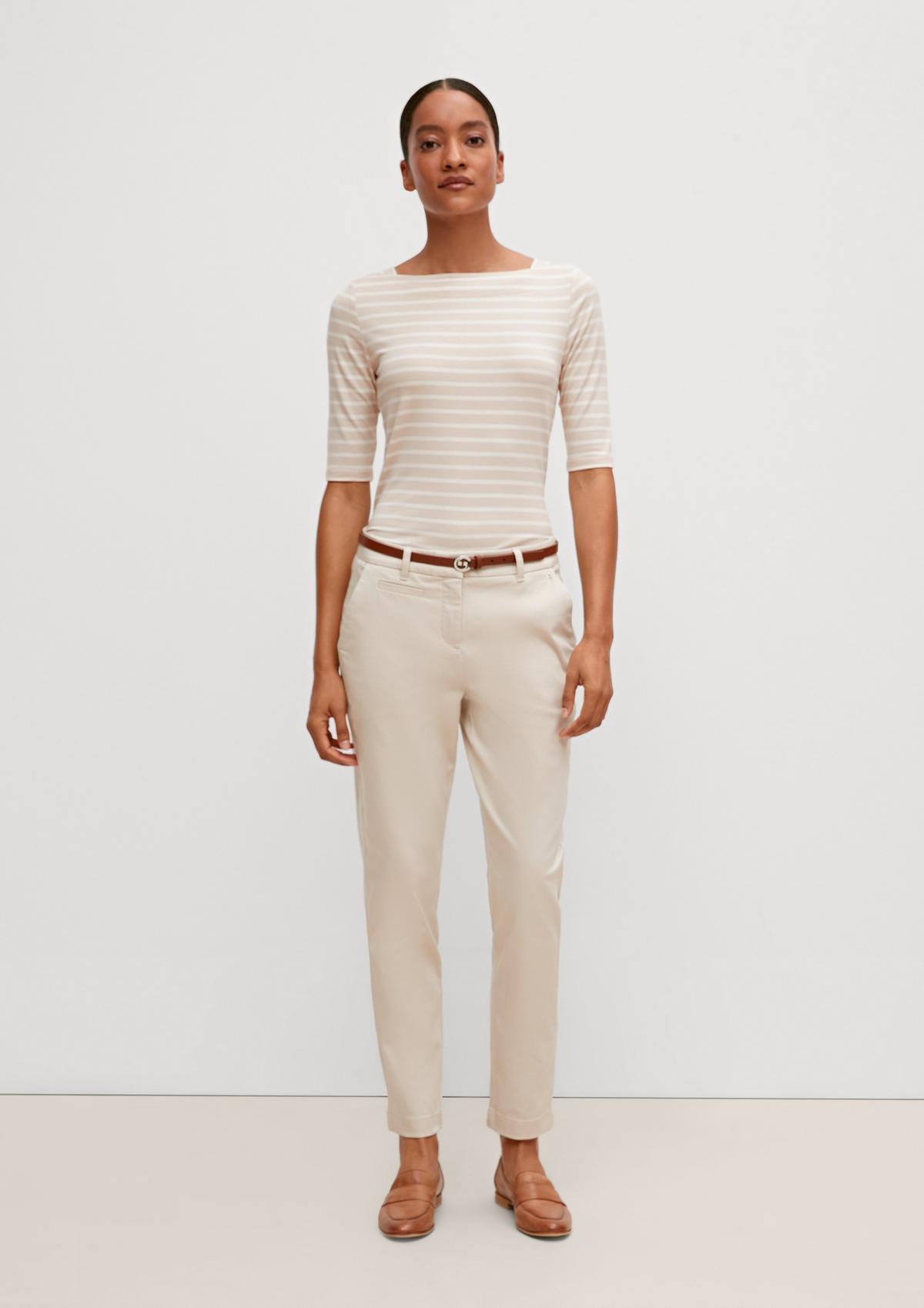 comma Striped top with mid-length sleeves