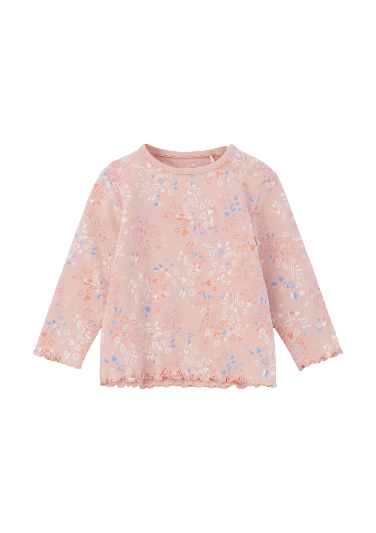 s.Oliver - Longsleeve mit Ziersaum, Babys, Rosa