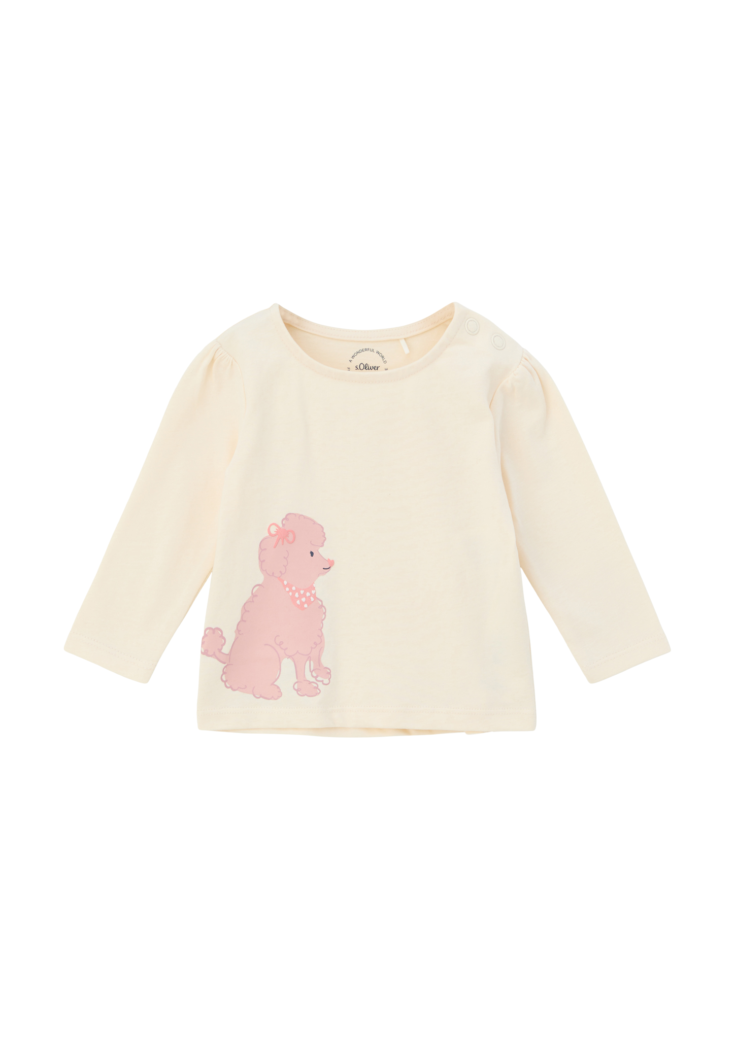 s.Oliver - T-Shirt mit niedlichem Printmotiv, Babys, Beige