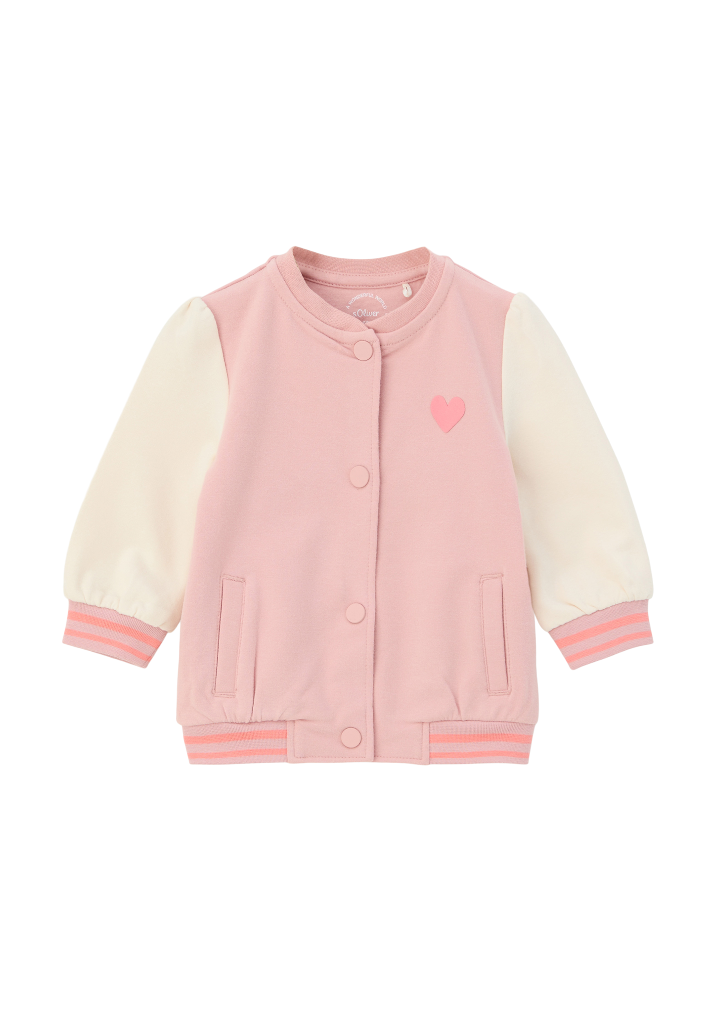 s.Oliver - Sweatjacke mit Schriftprint, Babys, mehrfarbig|pink