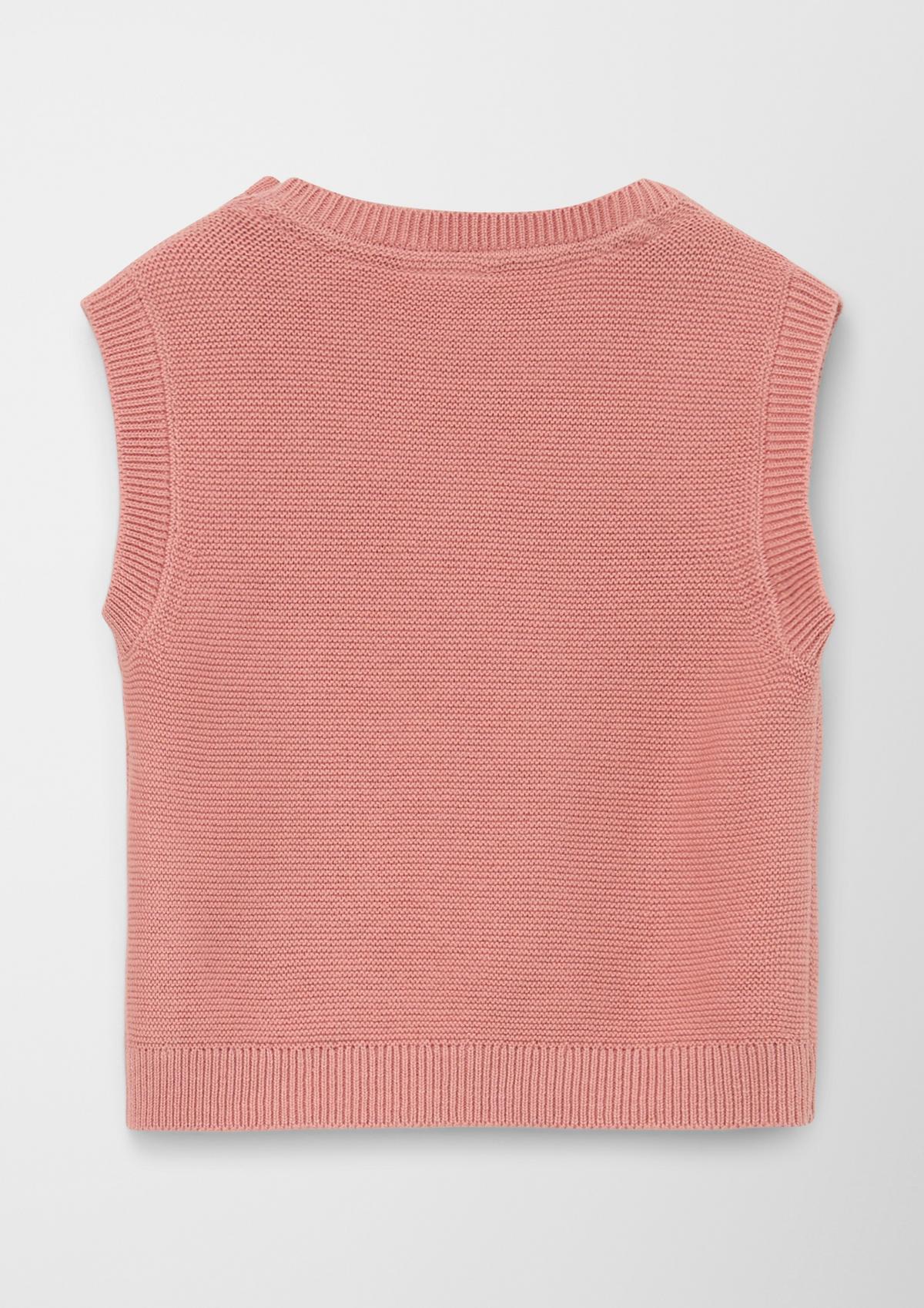 s.Oliver Sleeveless jumper with embroidery