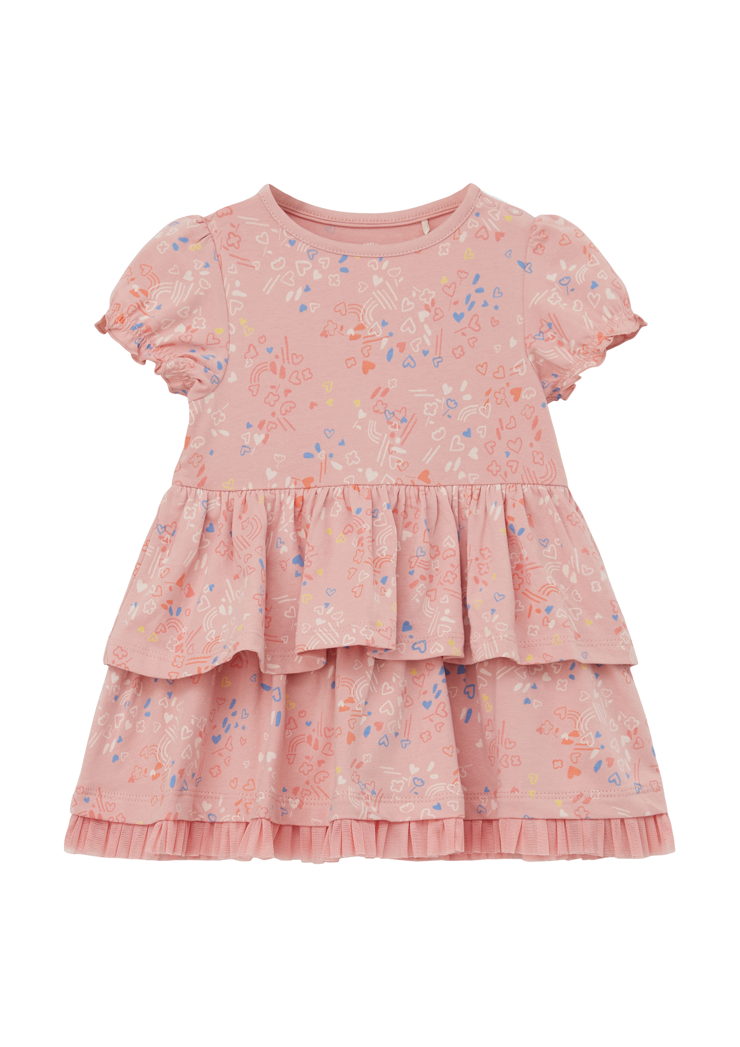 s.Oliver - Volantkleid mit Allover-Print, Babys, Rosa