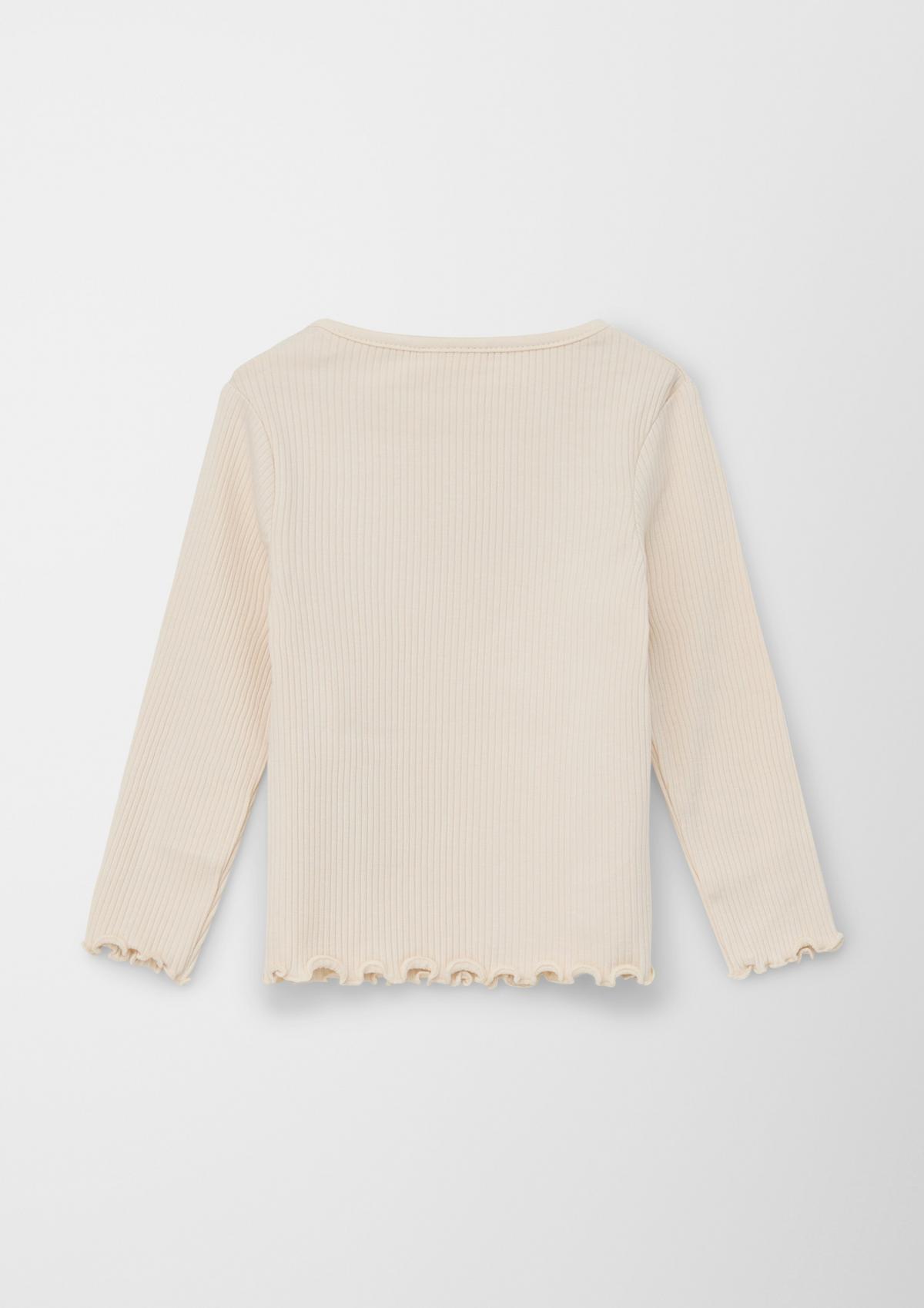 s.Oliver Ribbed top with embroidery