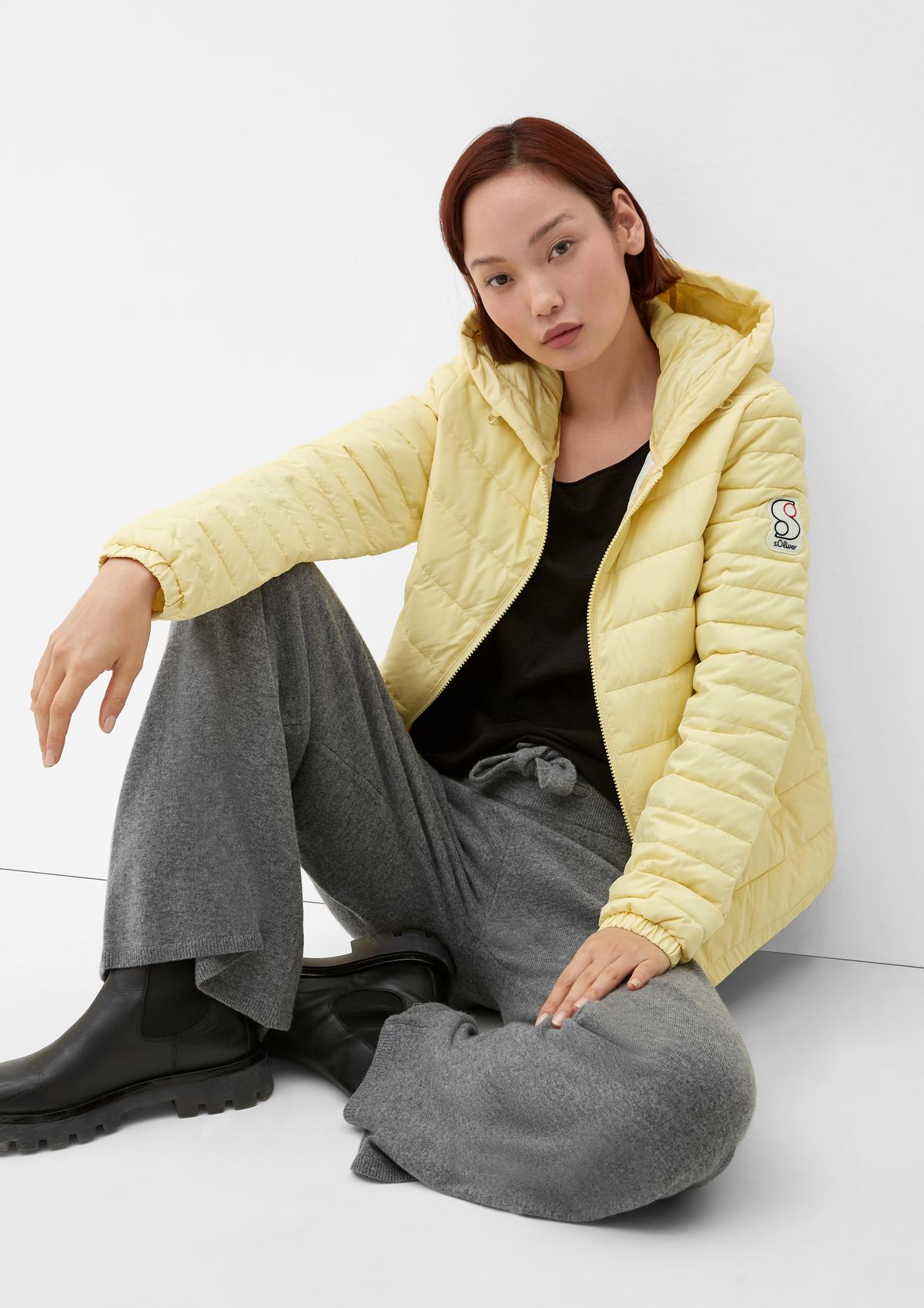offwhite - of jacket Padded a mix outdoor materials in