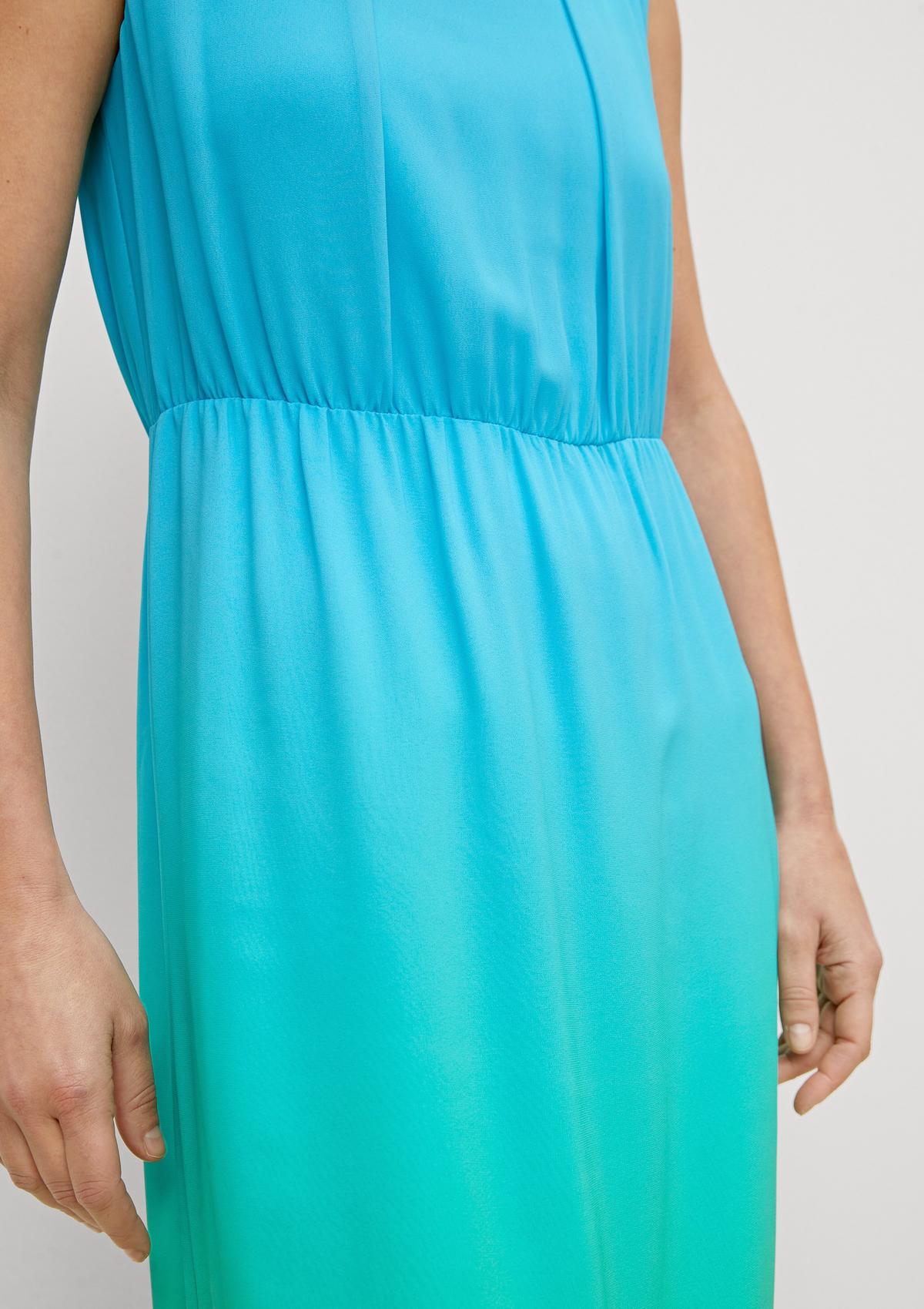 Farbverlauf Comma | mit - Chiffon-Kleid türkisblau
