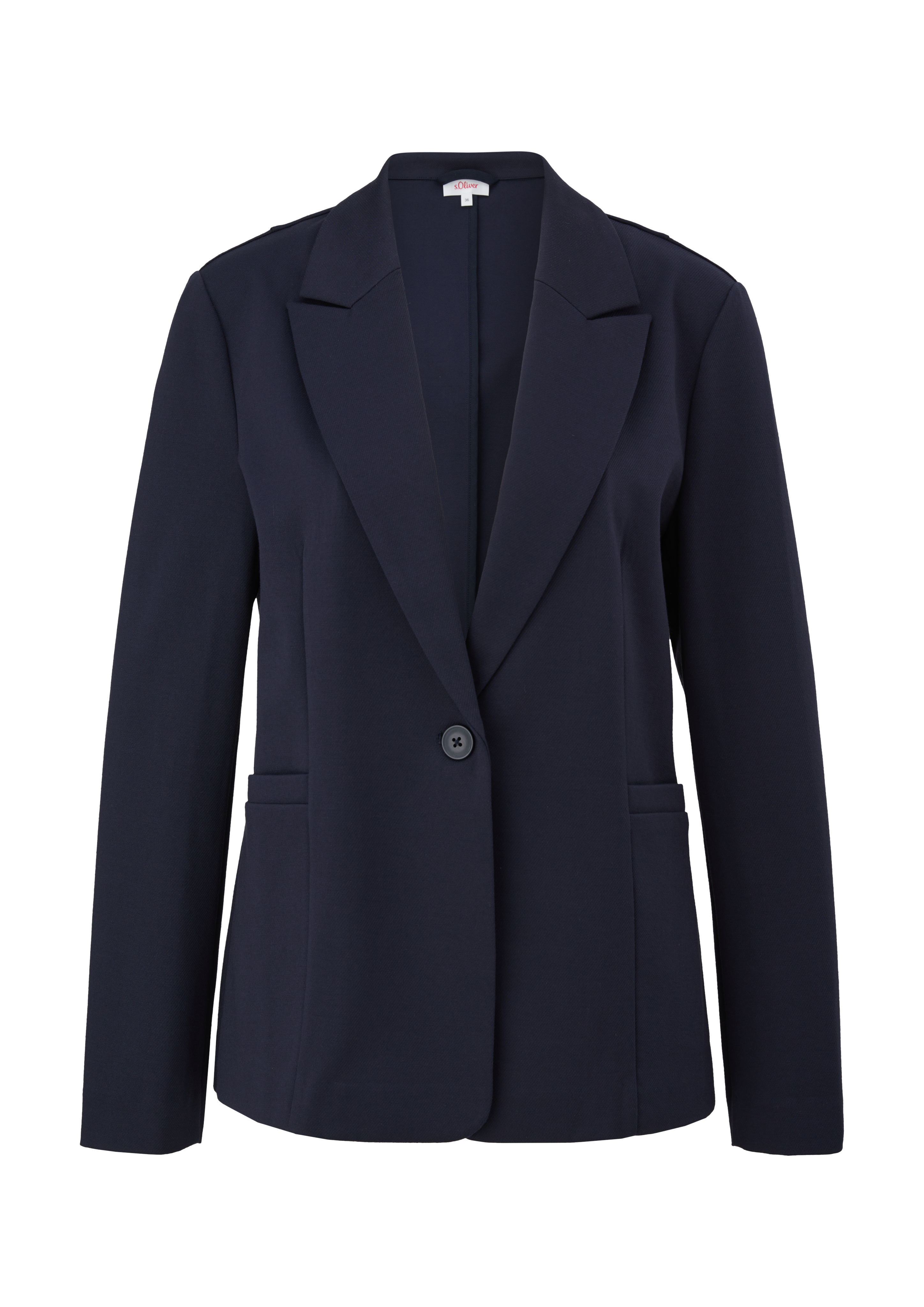 s.Oliver - Blazer aus Viskosemix, Damen, blau