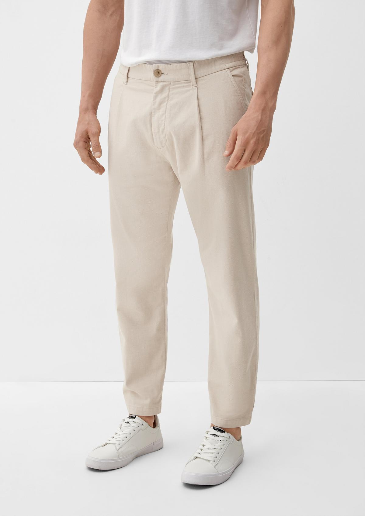 Relaxed fit: straight-leg trousers - sandstone | s.Oliver