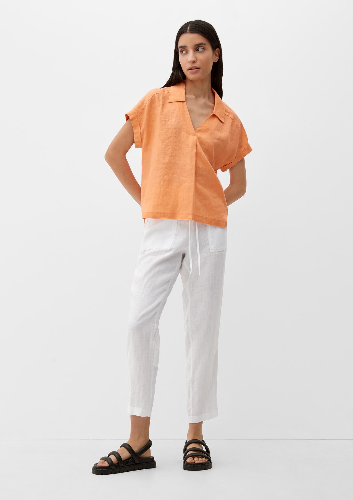 s.Oliver Relaxed fit: linen trousers with an elasticated waistband