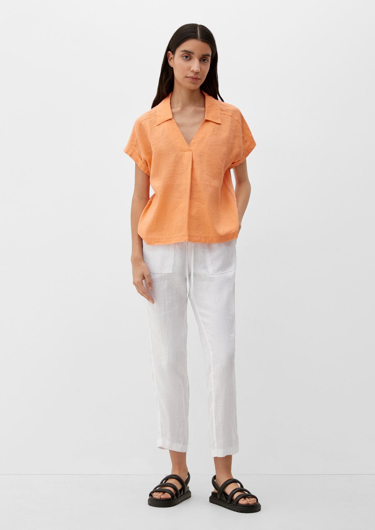 s.Oliver Relaxed fit: linen trousers with an elasticated waistband