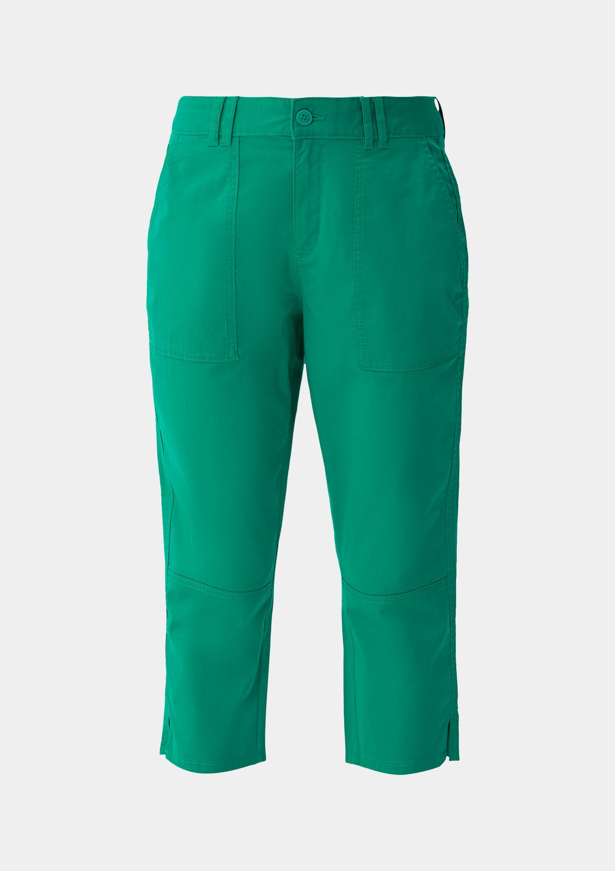 Relaxed fit: capri trousers with double belt loops - royal blue