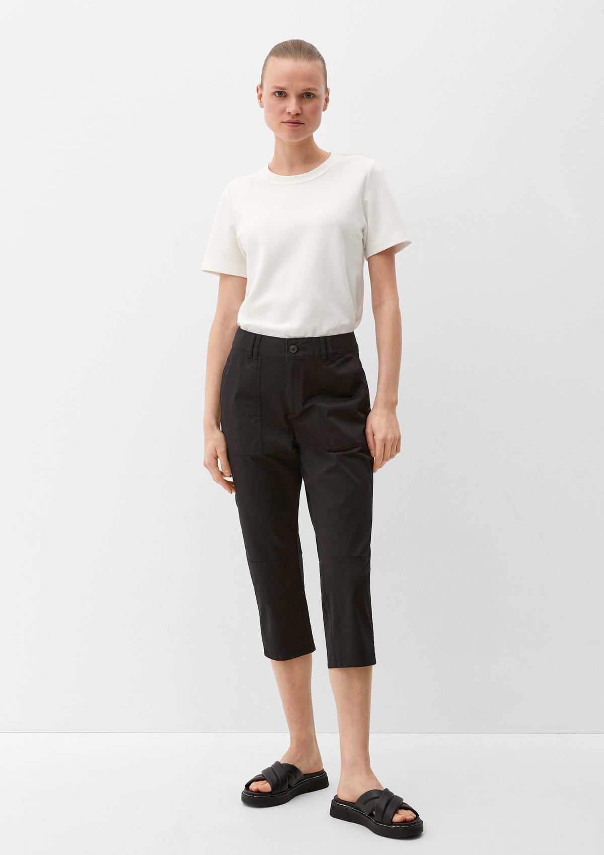 s.Oliver Relaxed fit: capri trousers with double belt loops