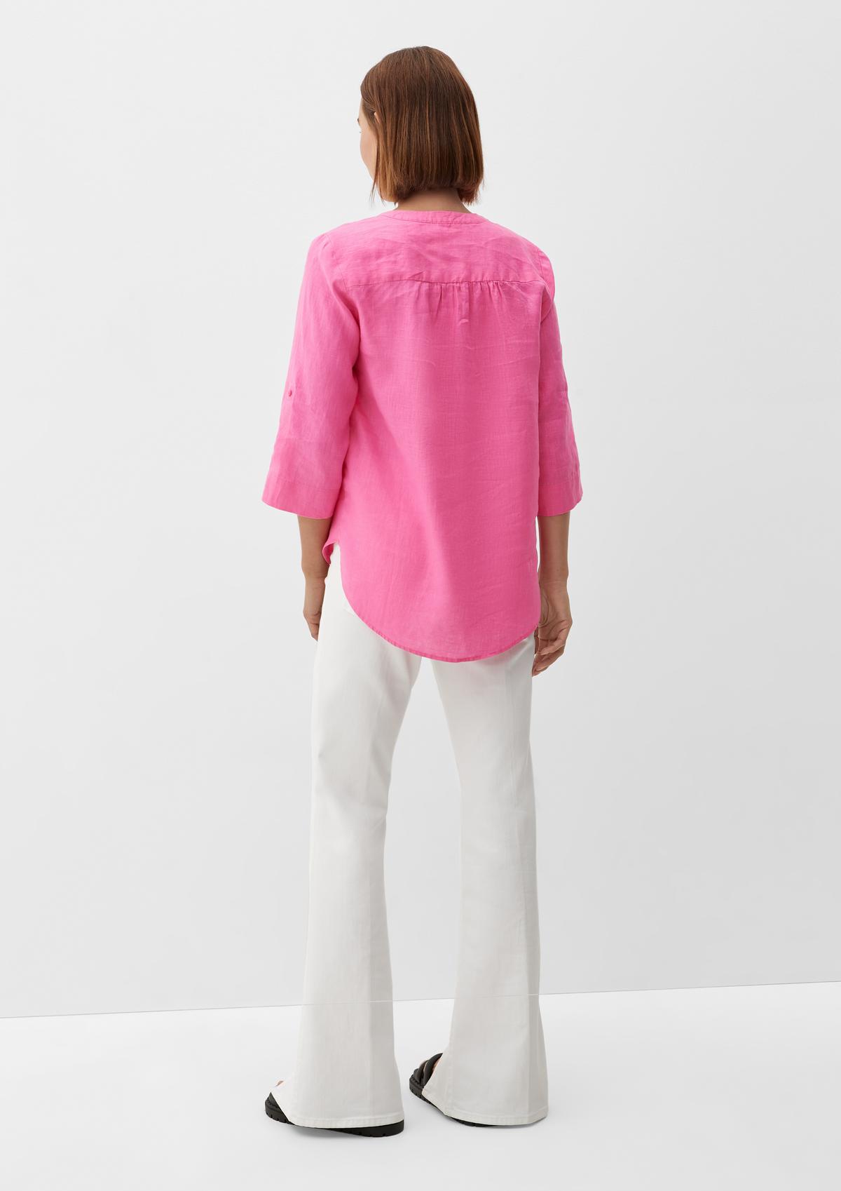 s.Oliver Linen blouse with pintucks