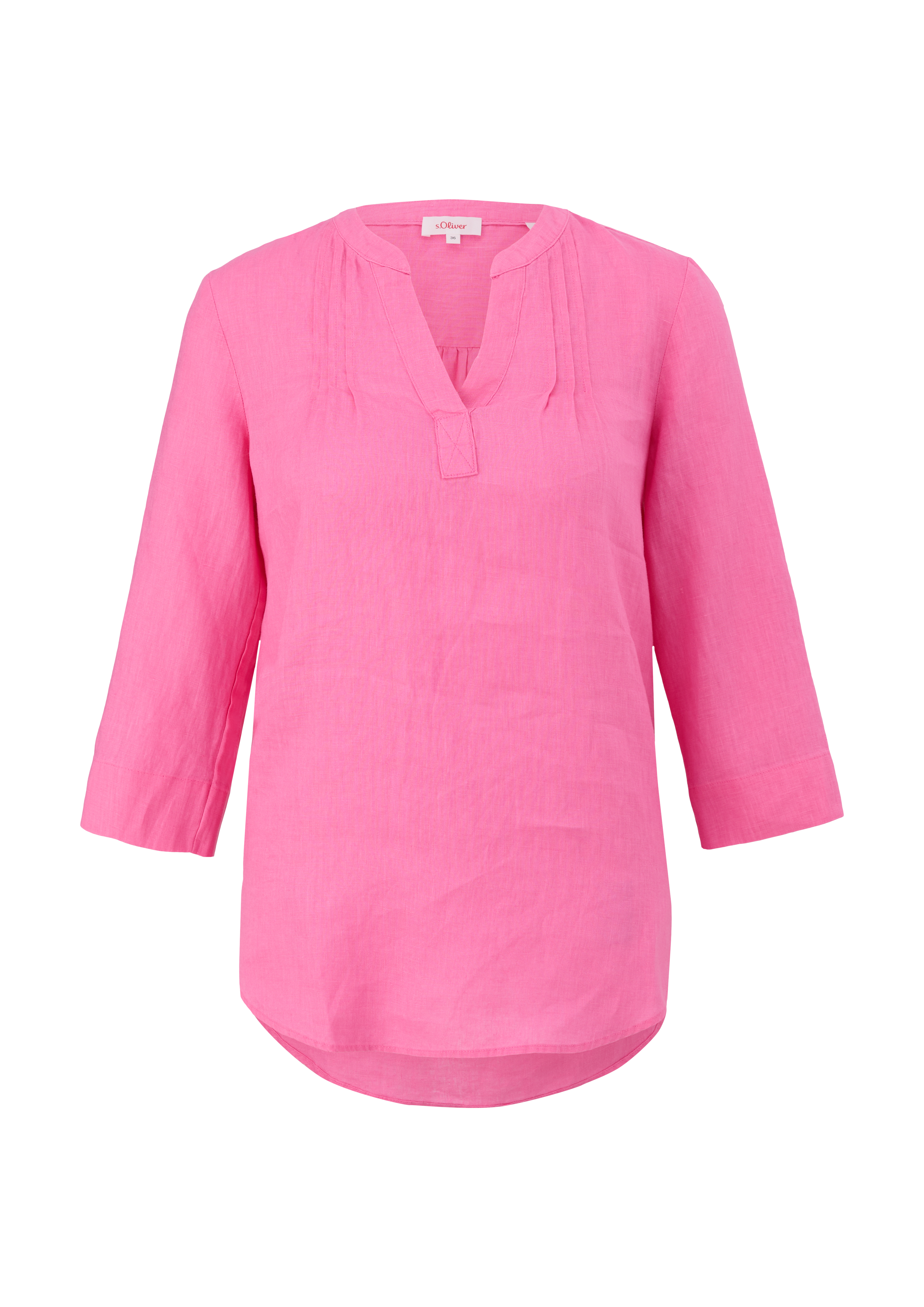 s.Oliver - Leinenbluse mit Pintucks, Damen, Rosa