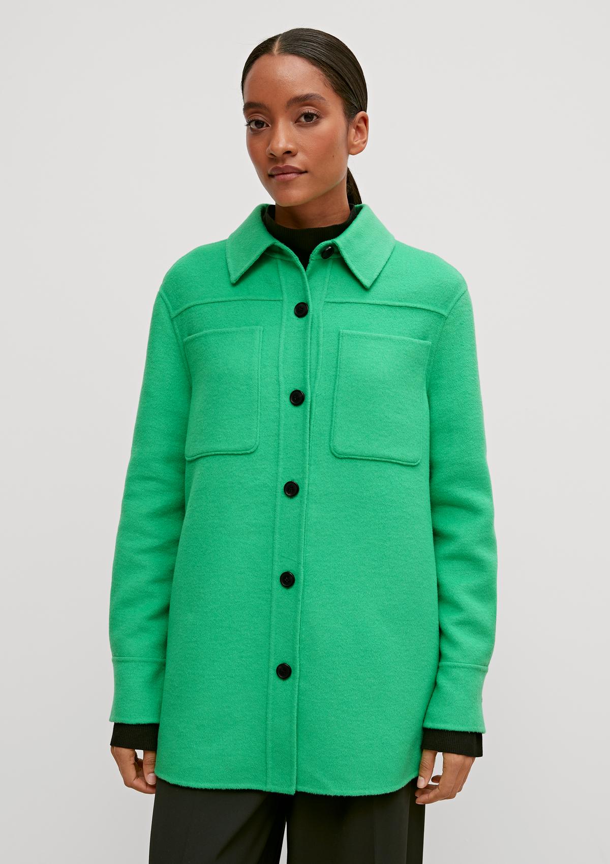 Wool blend jacket - green