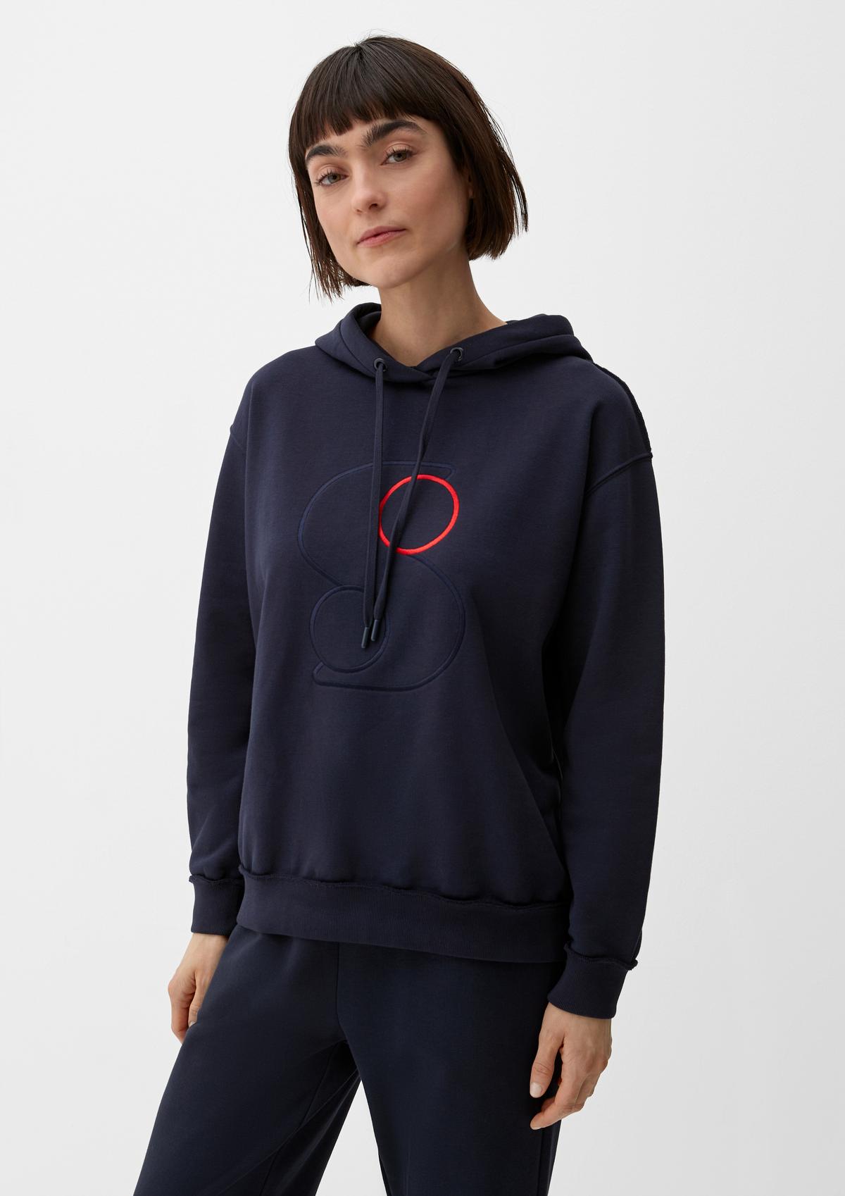 Sweatshirt in a layered look - navy