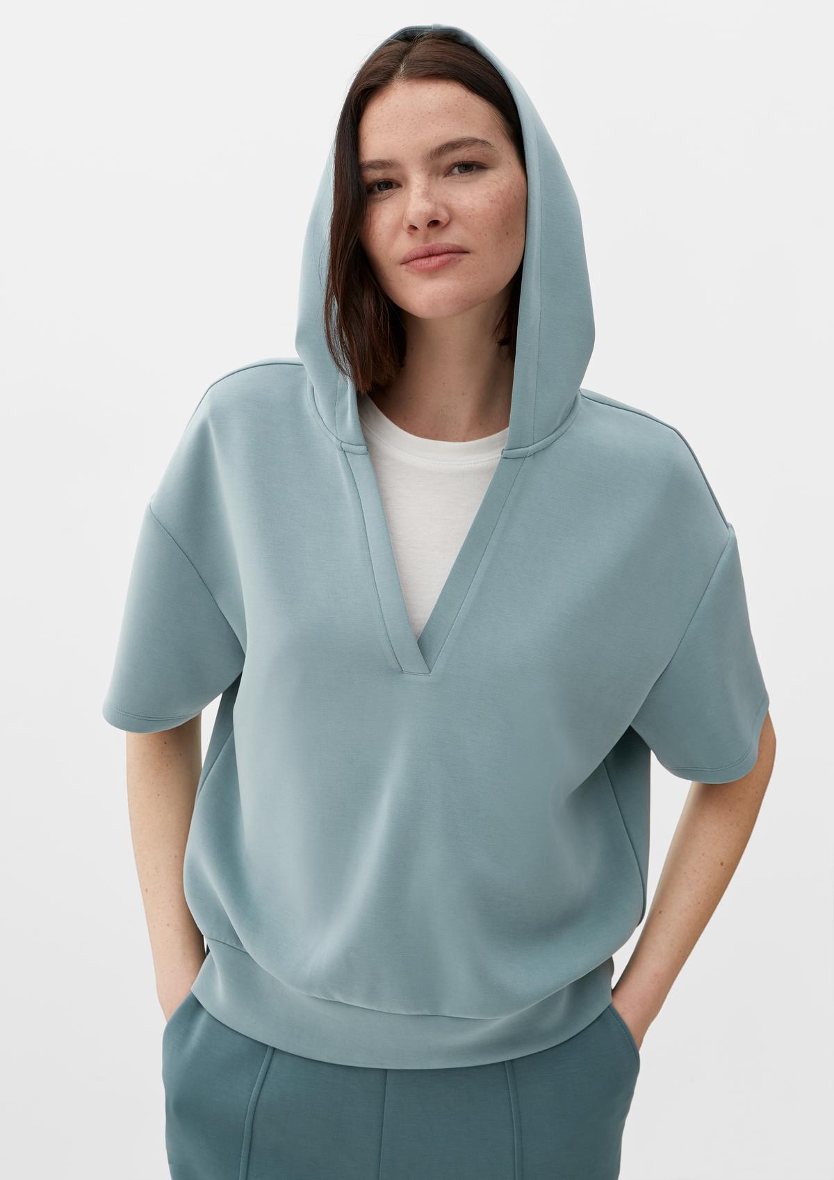 Hooded sweatshirt made of a modal blend