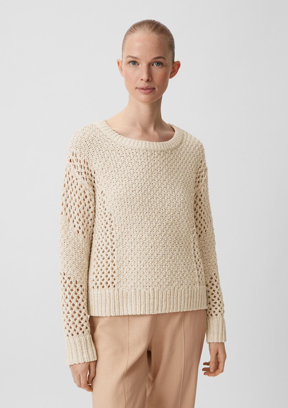 comma Strickpullover mit Label-Patch