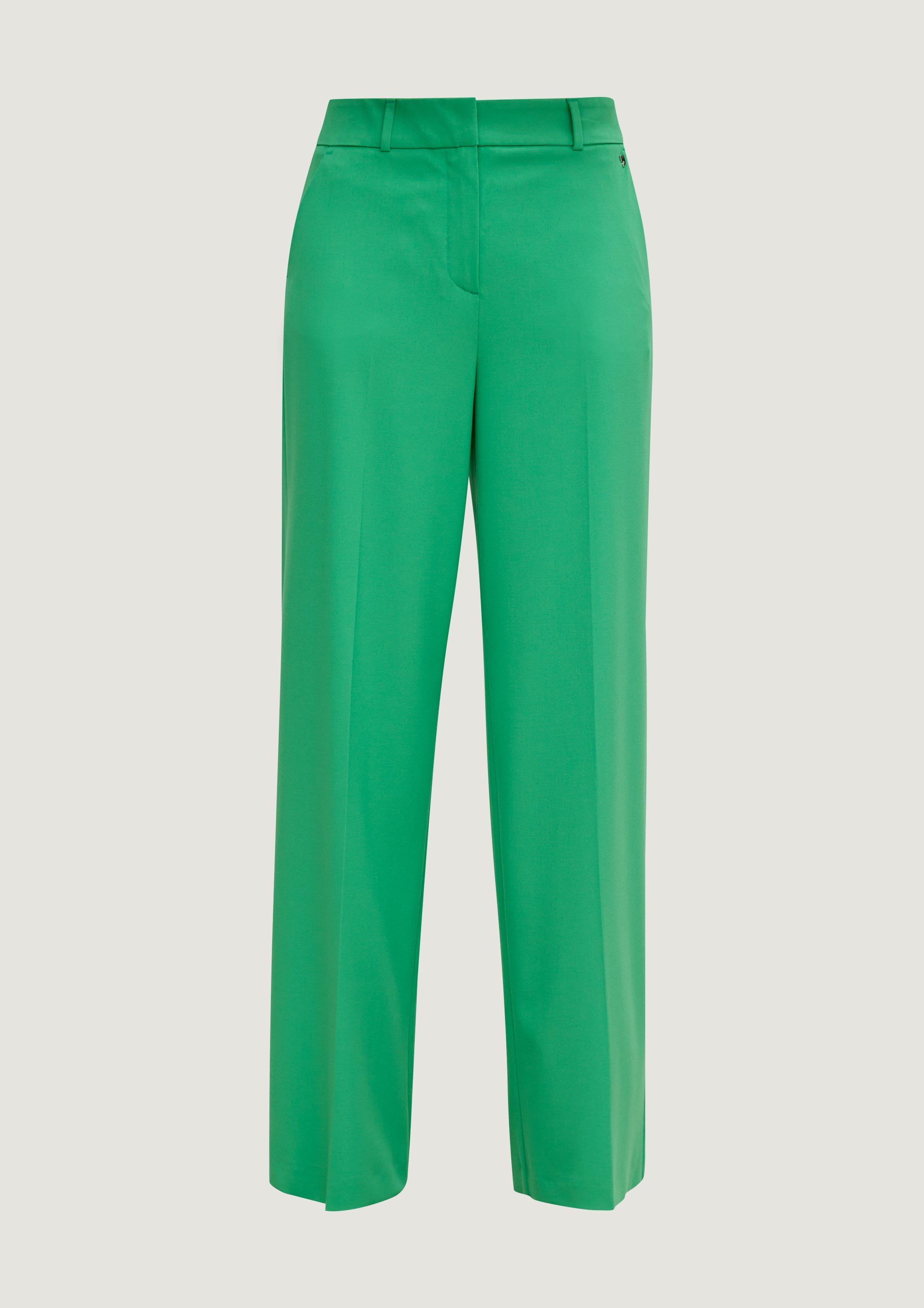 Curvy: stretch drainpipe jeans - green | Comma
