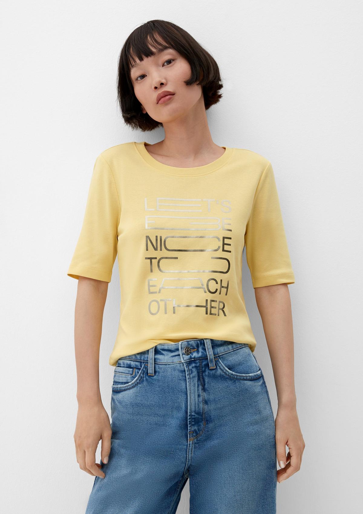 s.Oliver Cotton T-shirt with an effect print
