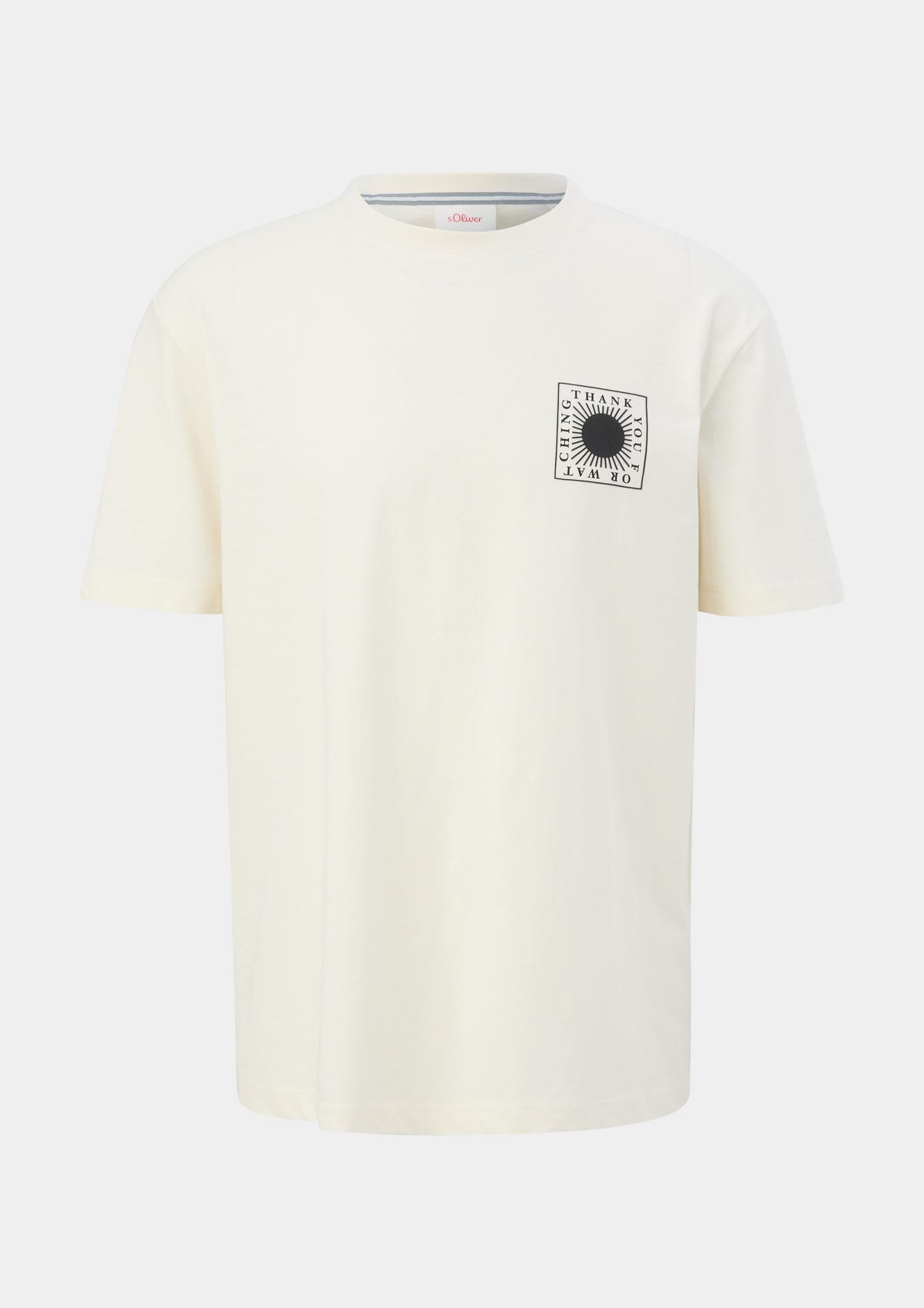 T-shirt white print - with a front