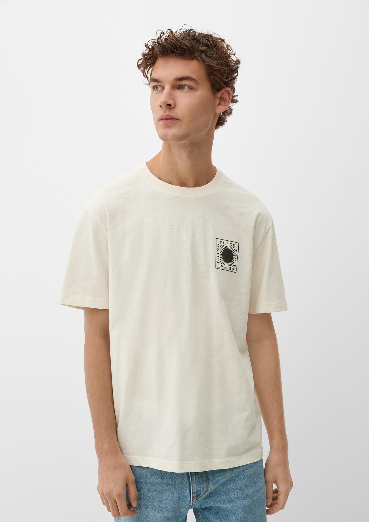stretch white cotton - in Printed T-shirt