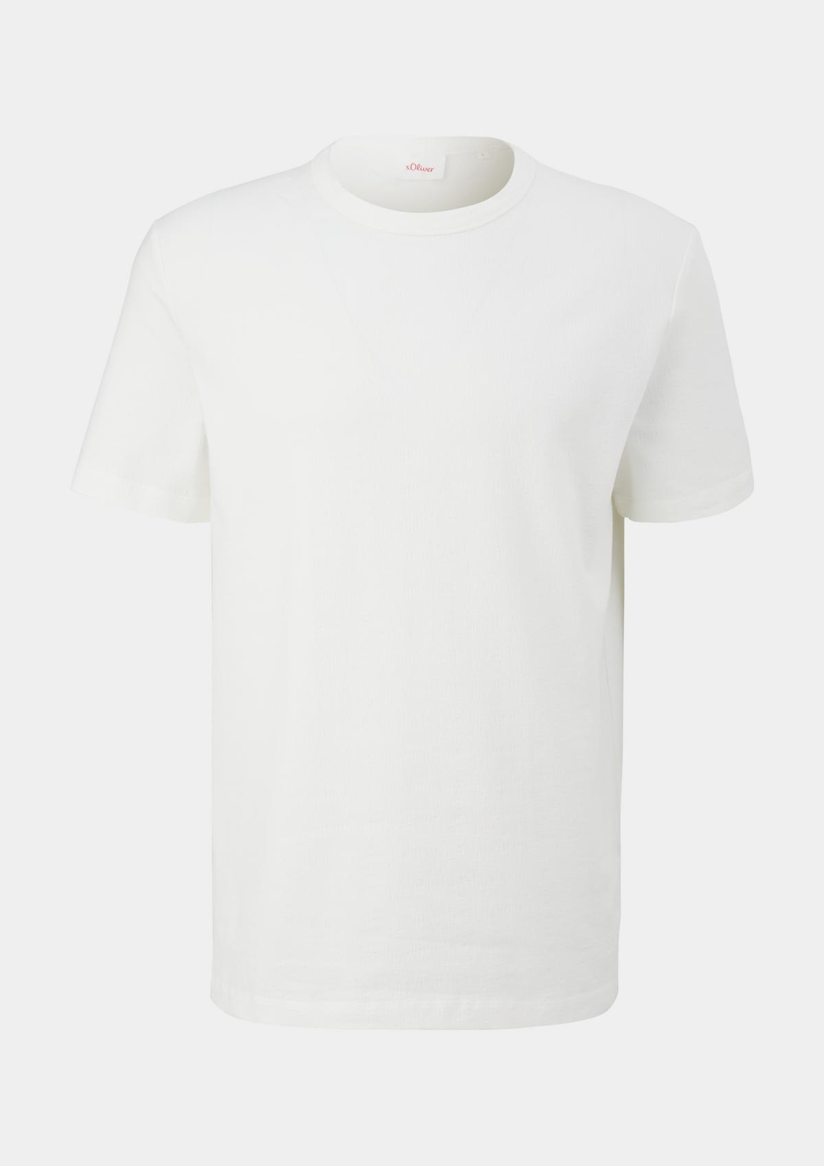 T-shirt - Seersucker white