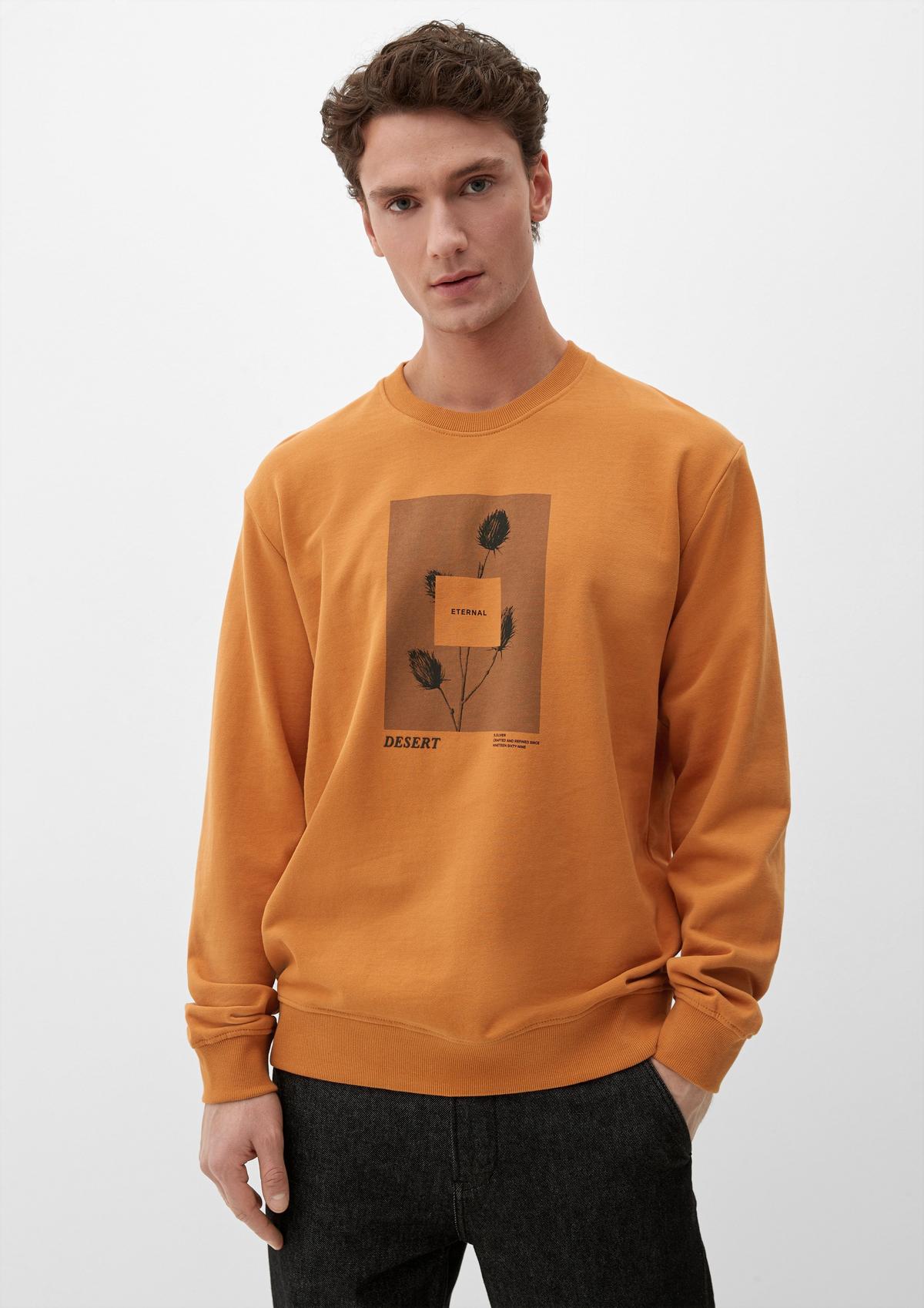 Sweatshirt mit Frontprint - bernstein