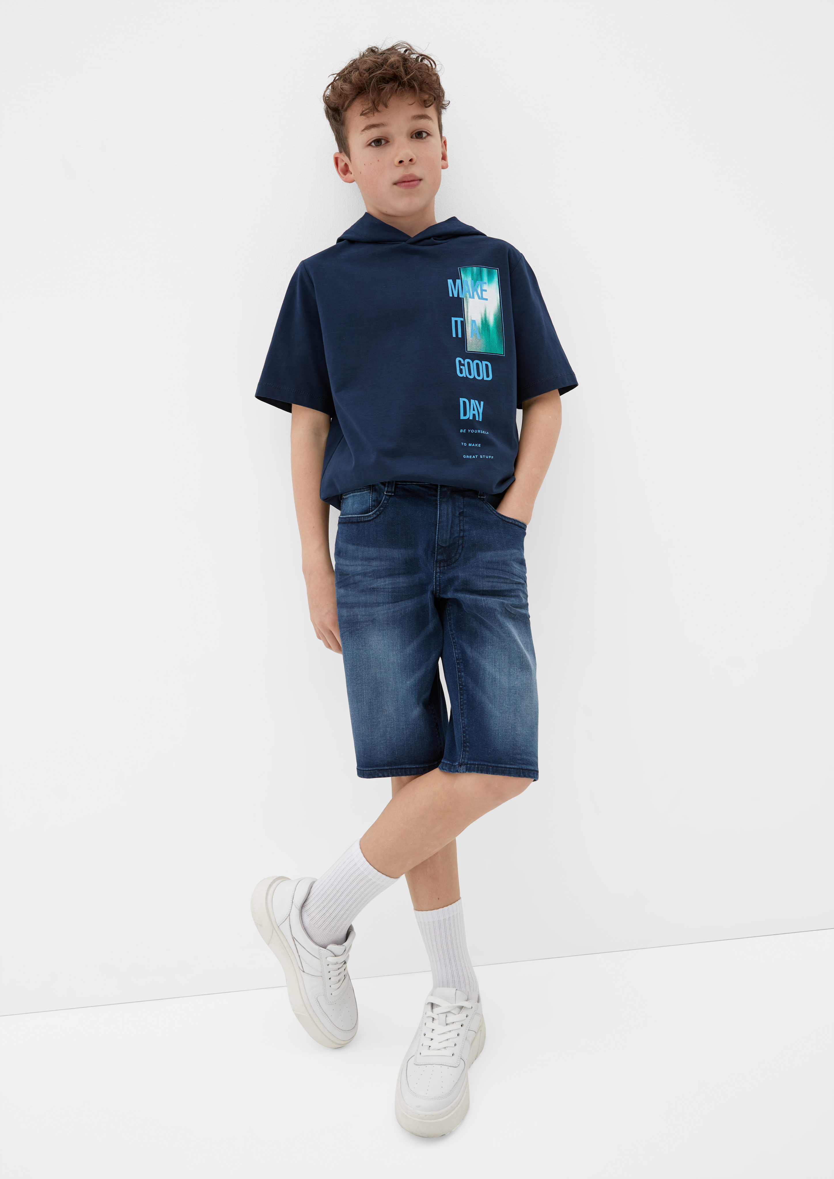 S.Oliver Junior Bermuda Fit Seattle - Elastische Baumwoll-Shorts