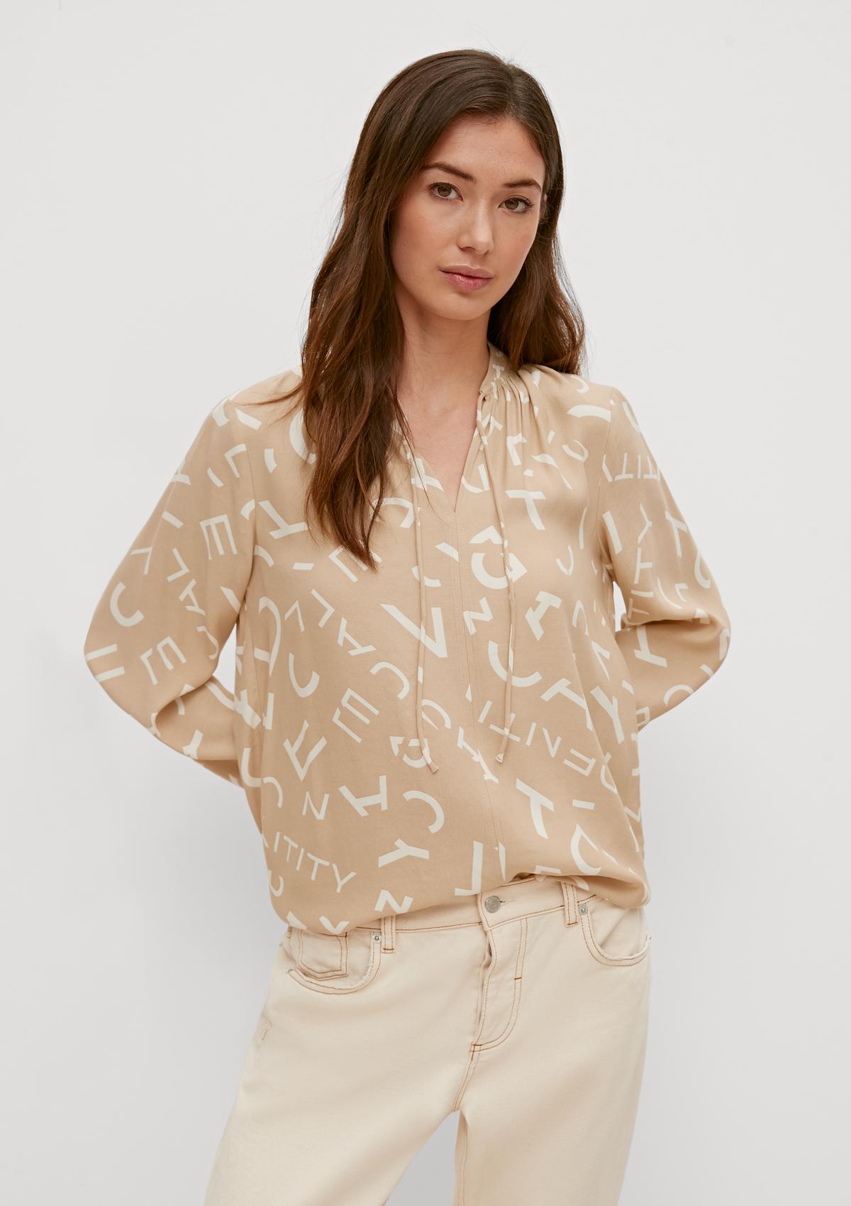comma Viscose blouse with an all-over pattern