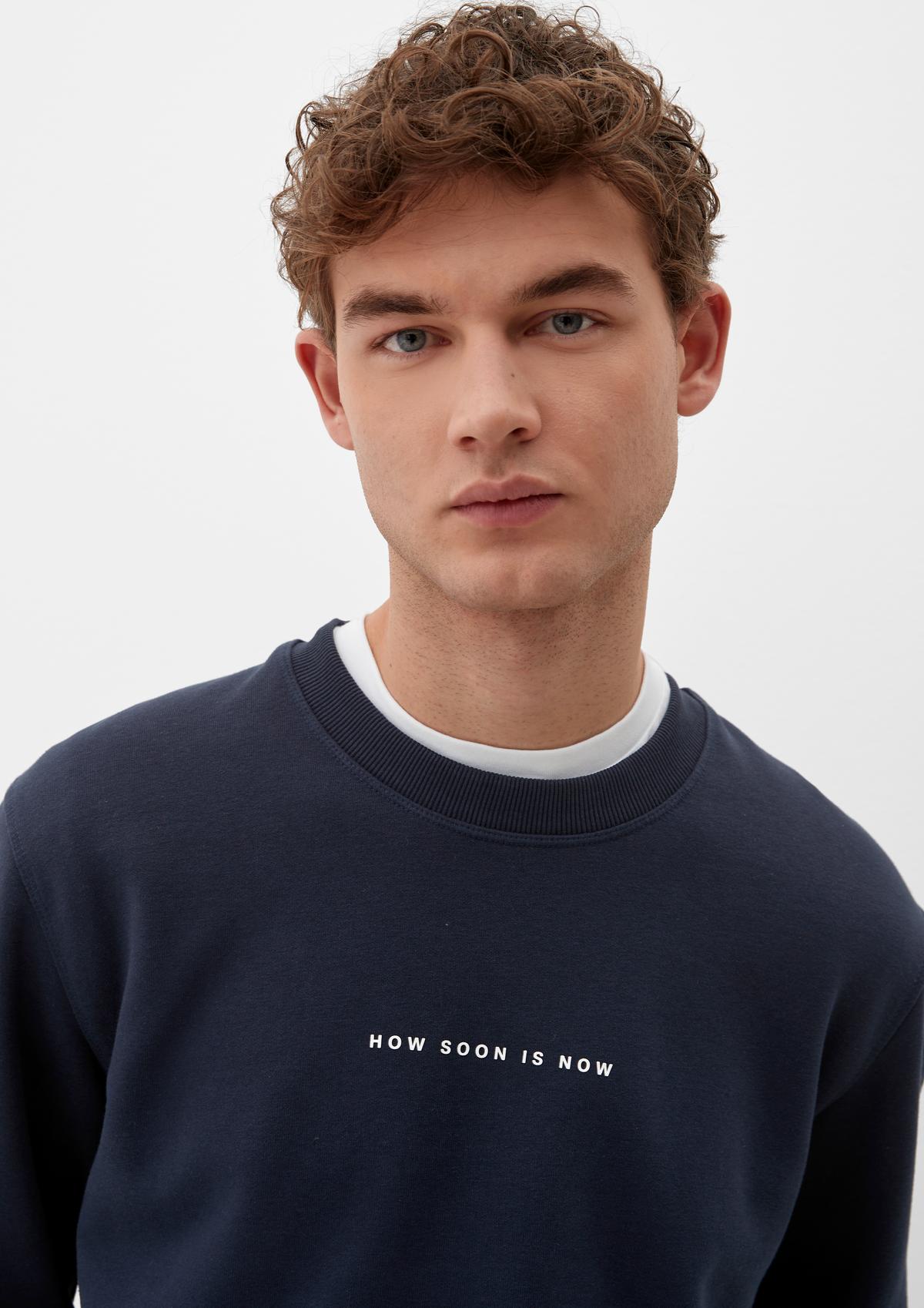 navy front - a Sweatshirt print with
