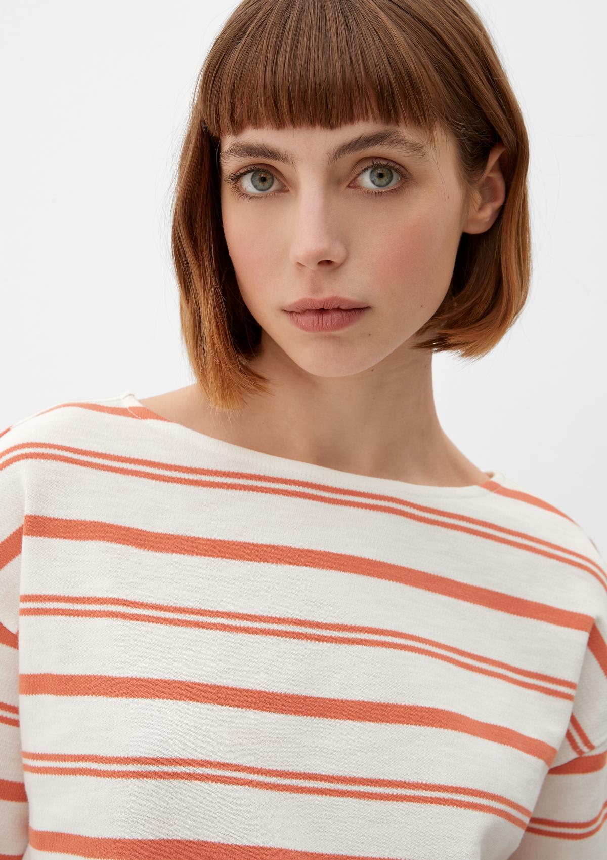 s.Oliver Cotton top with a stripe pattern
