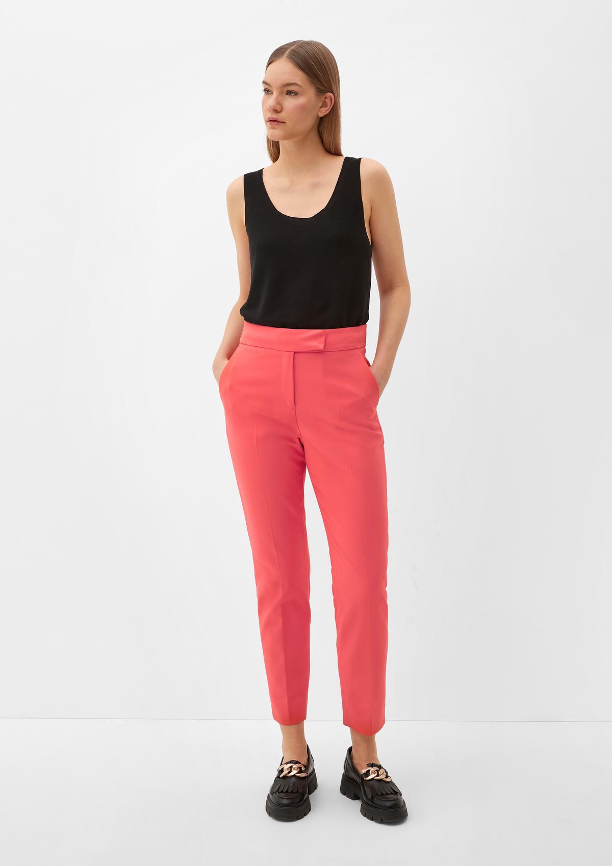 Regular fit: trousers with pressed pleats
