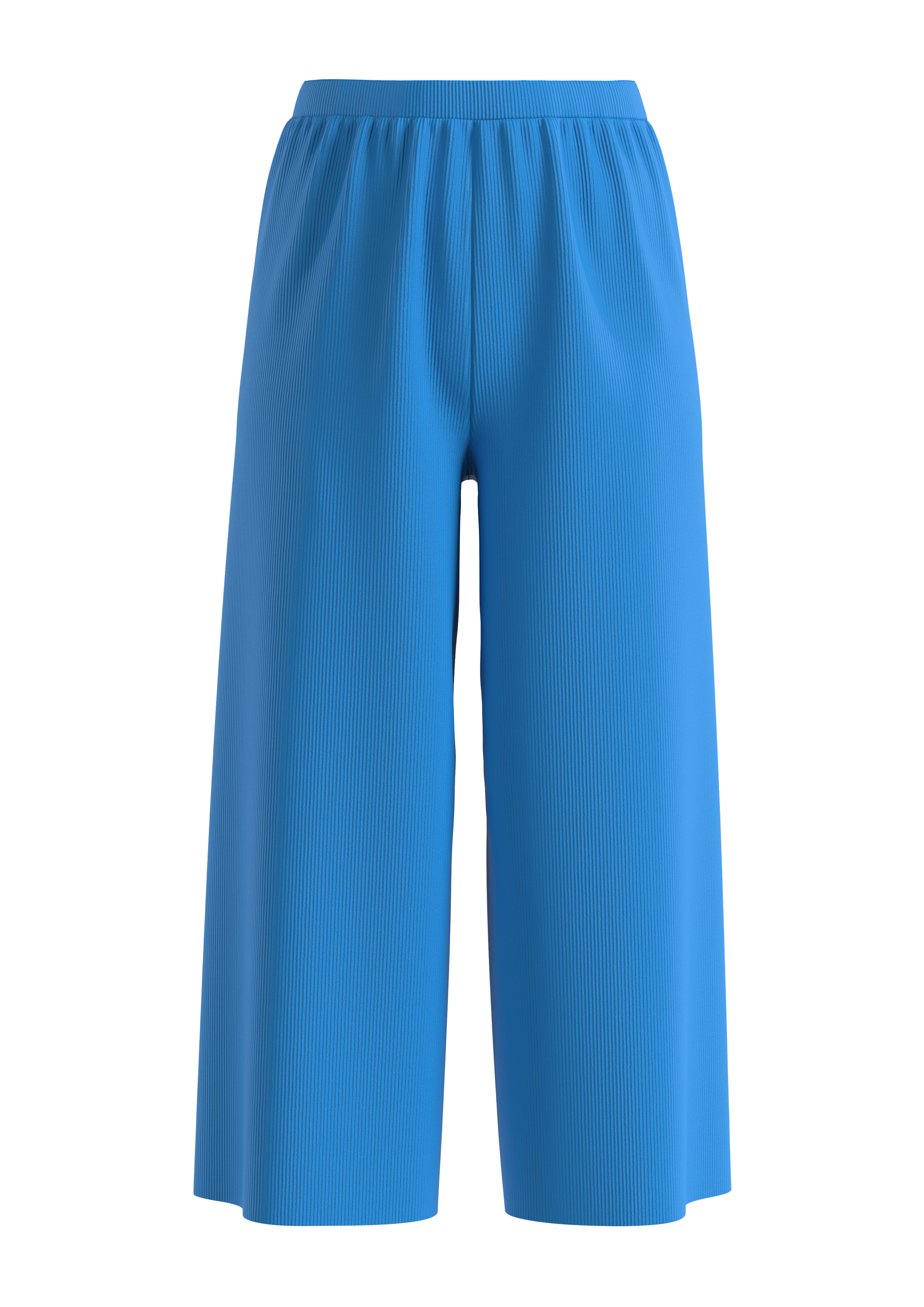 s.Oliver - Regular: Culotte mit Plisséefalten, Damen, blau