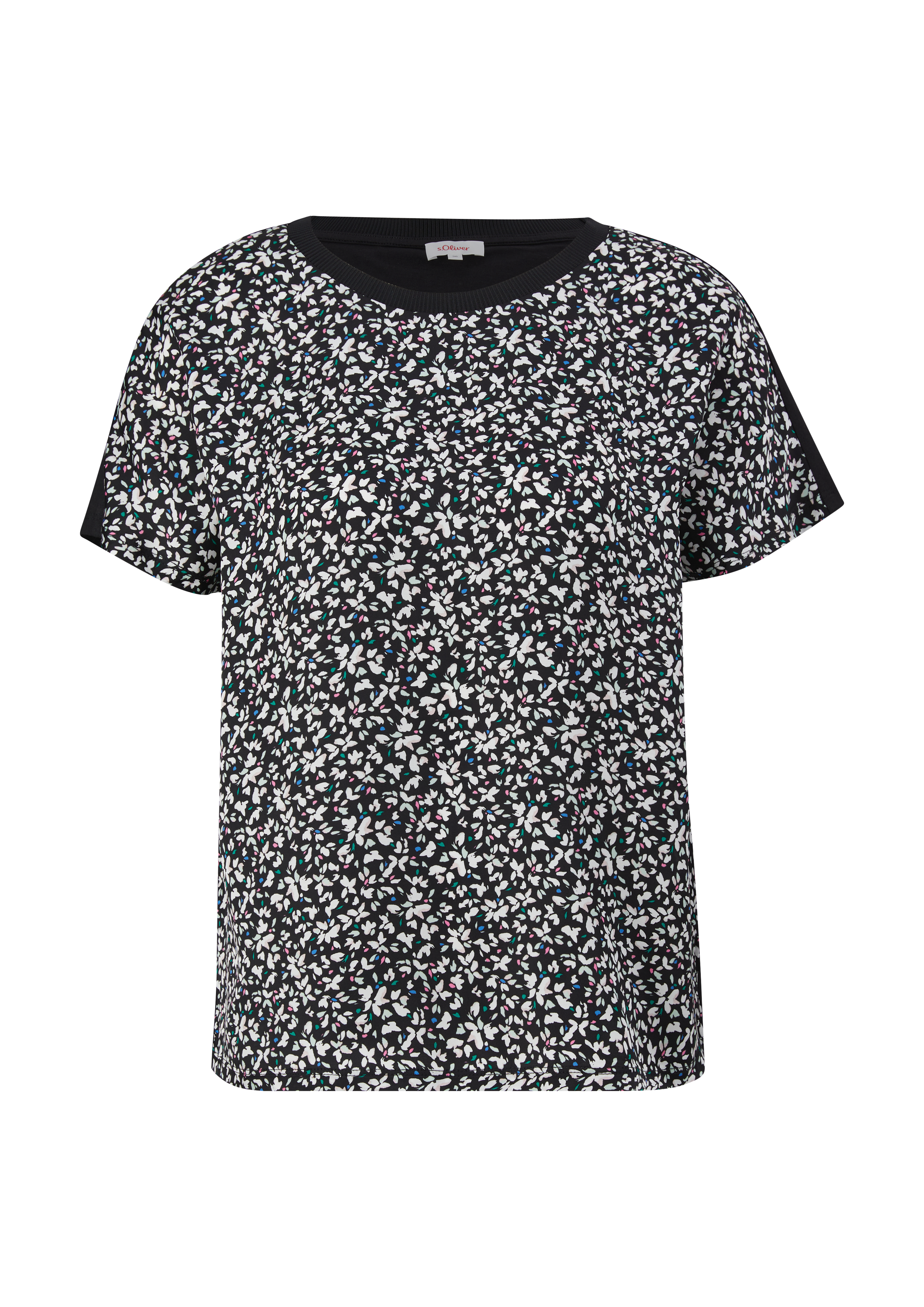 T-Shirt im Fabricmix - ecru | s.Oliver
