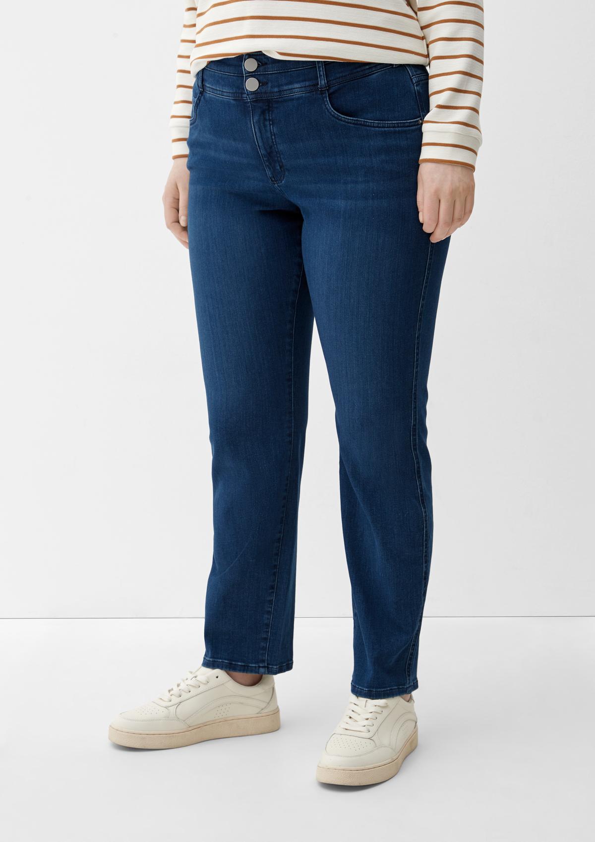s.Oliver Jeans / Slim Fit / Mid Rise / Slim Leg / doppelter Bund