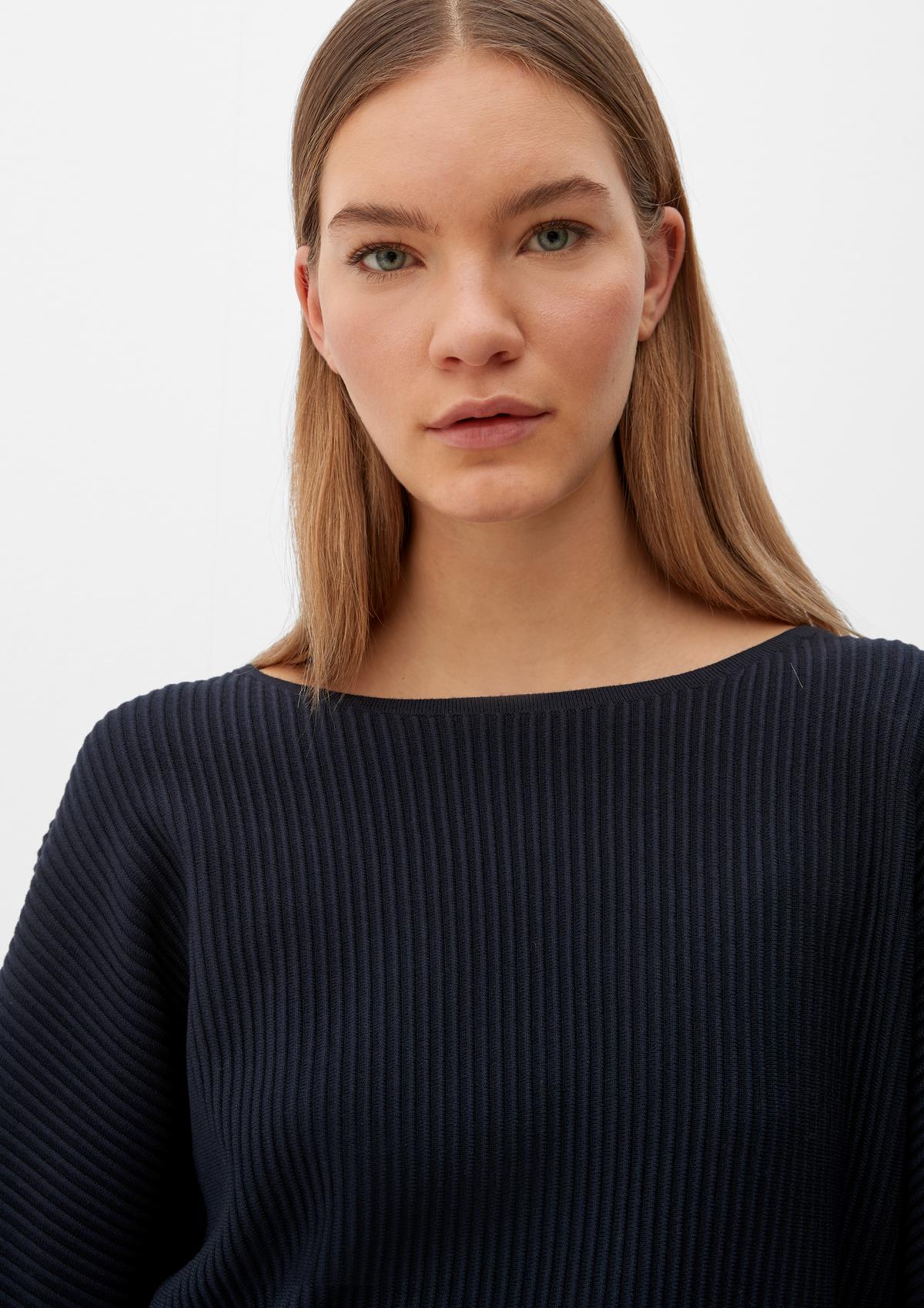 s.Oliver Knitted jumper with a bateau neckline